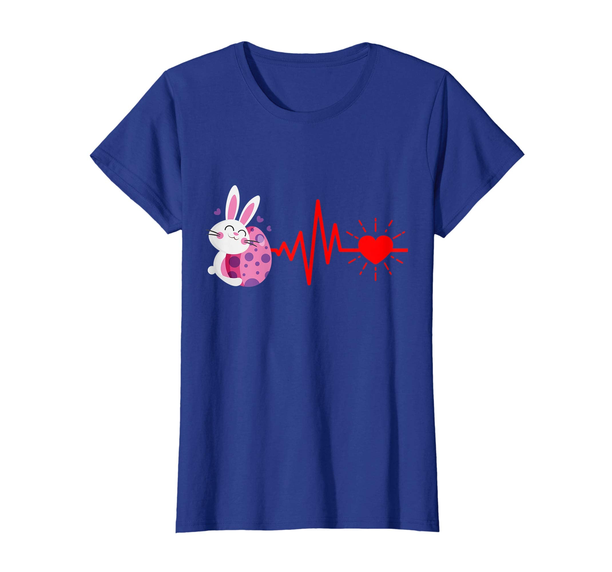Bunny Rabbit With Easter Eggs Heartbeat Happy Easter Shirt