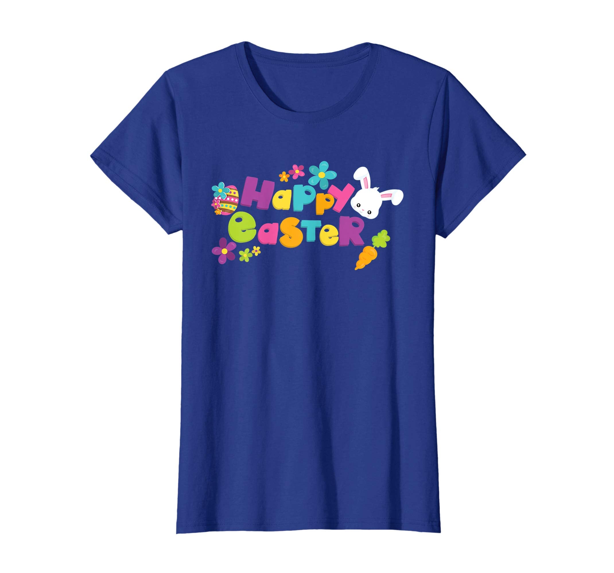 Happy Easter T-Shirt Cute Bunny Flower Carrots TShirt