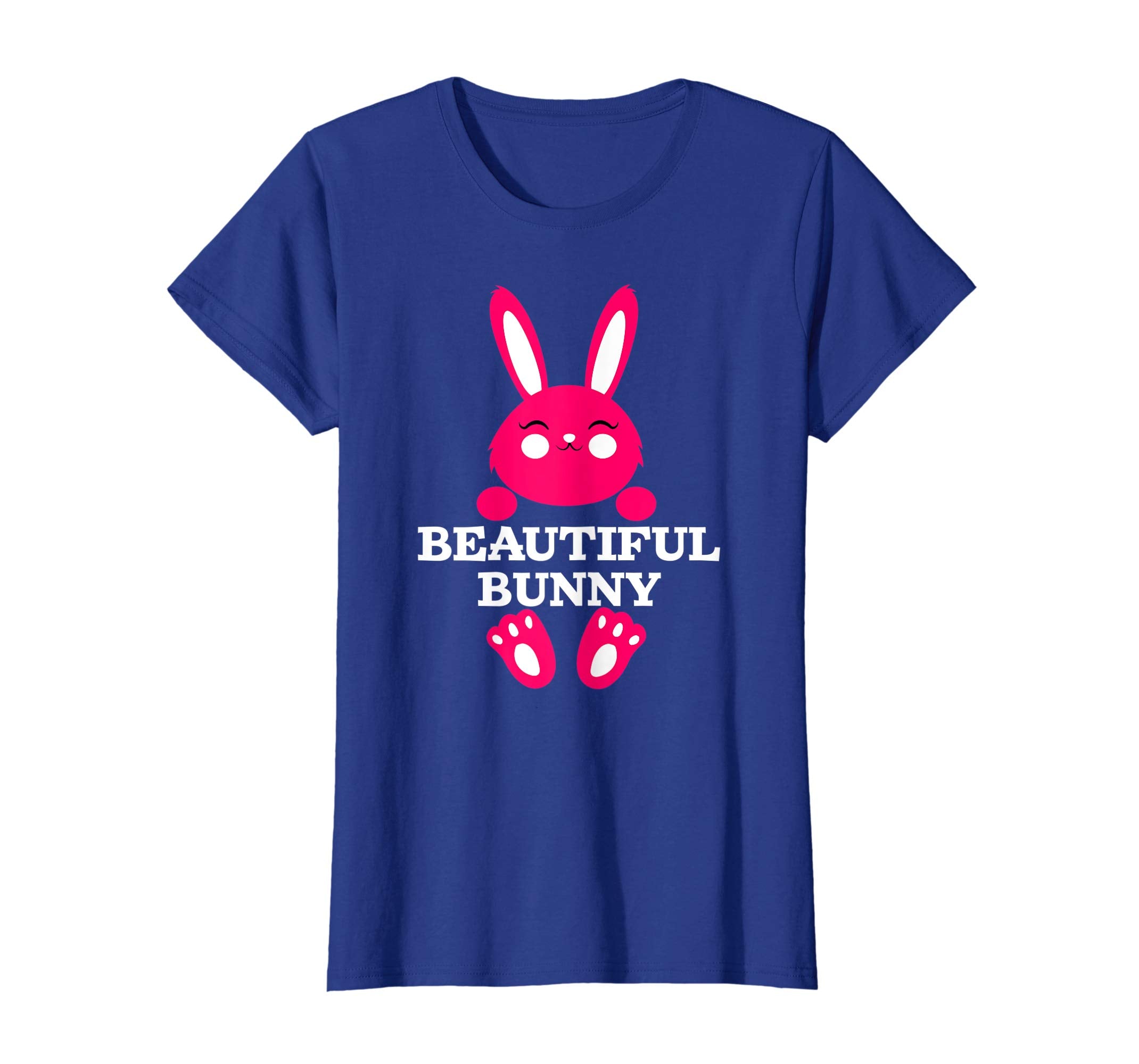 Easter Beautiful Pink Bunny Rabbit T-Shirt Girls Women Kids
