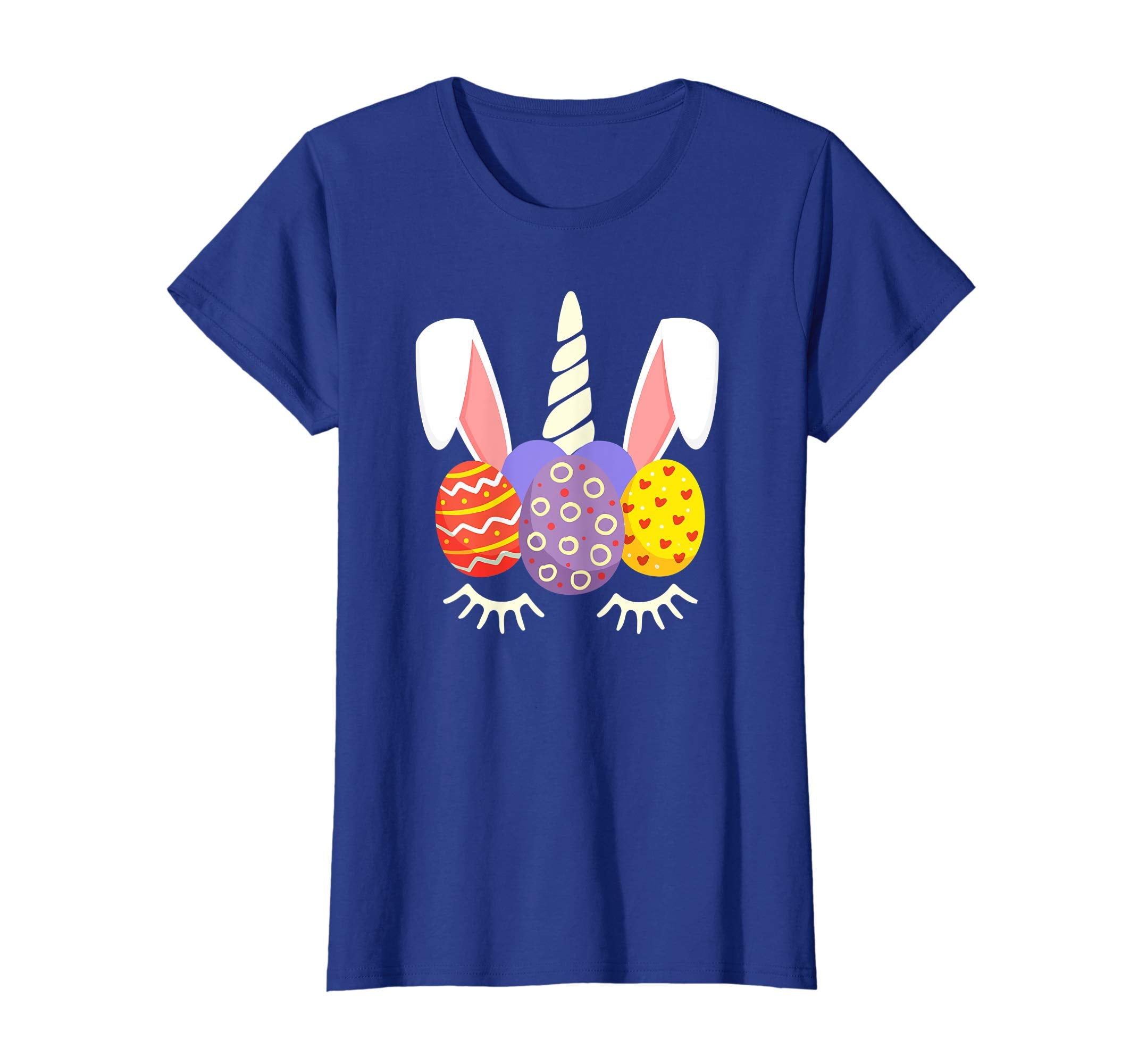 Unicorn Bunny Egg Hunt Happy Easter Kids Boys Girls T Shirt