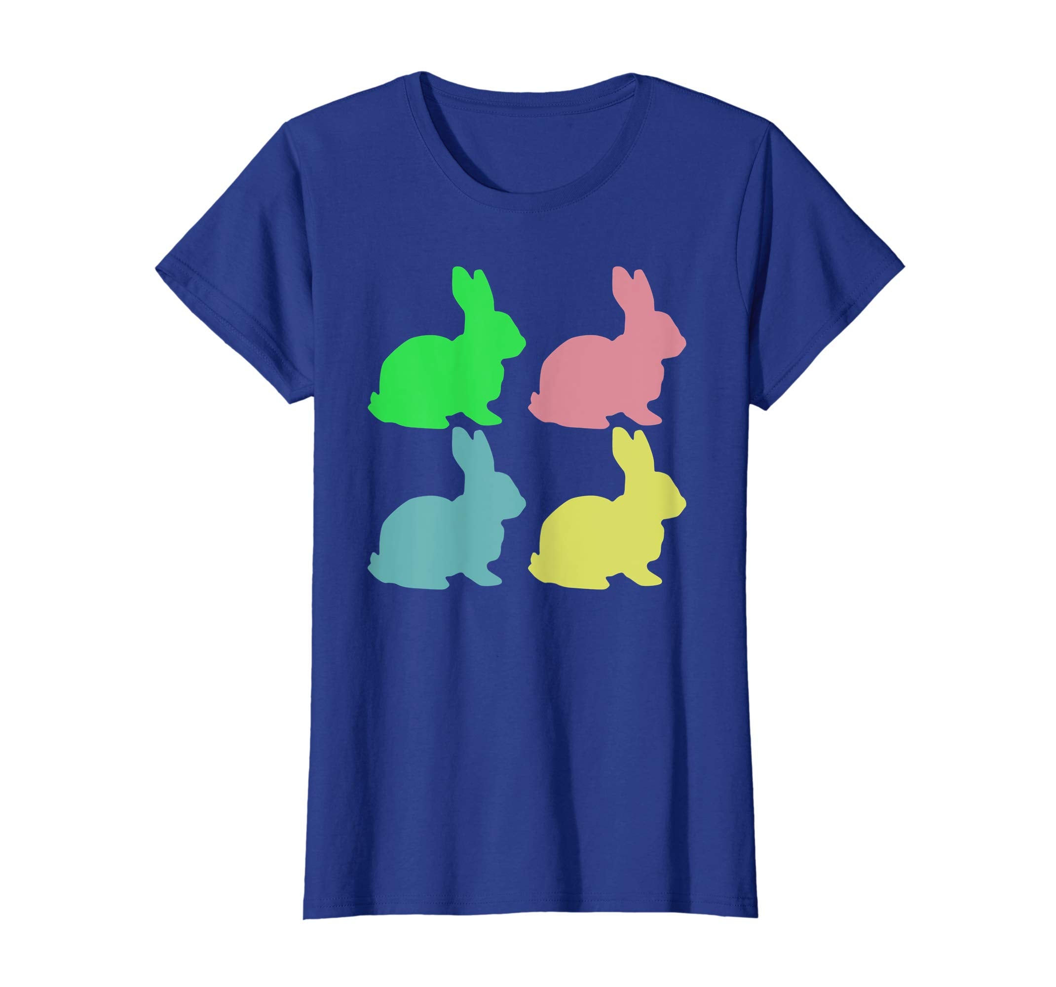 Vintage Retro Pastel Easter Bunny Rabbits Grid Shirt