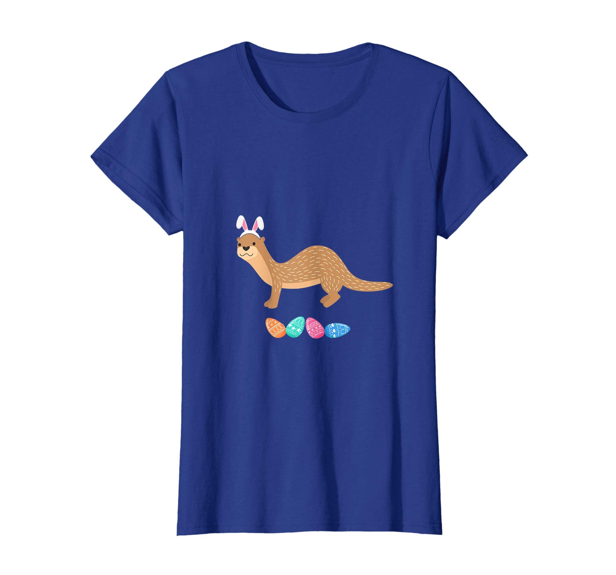 Funny Easter Otter With Bunny Ears And Eggs T Shirt