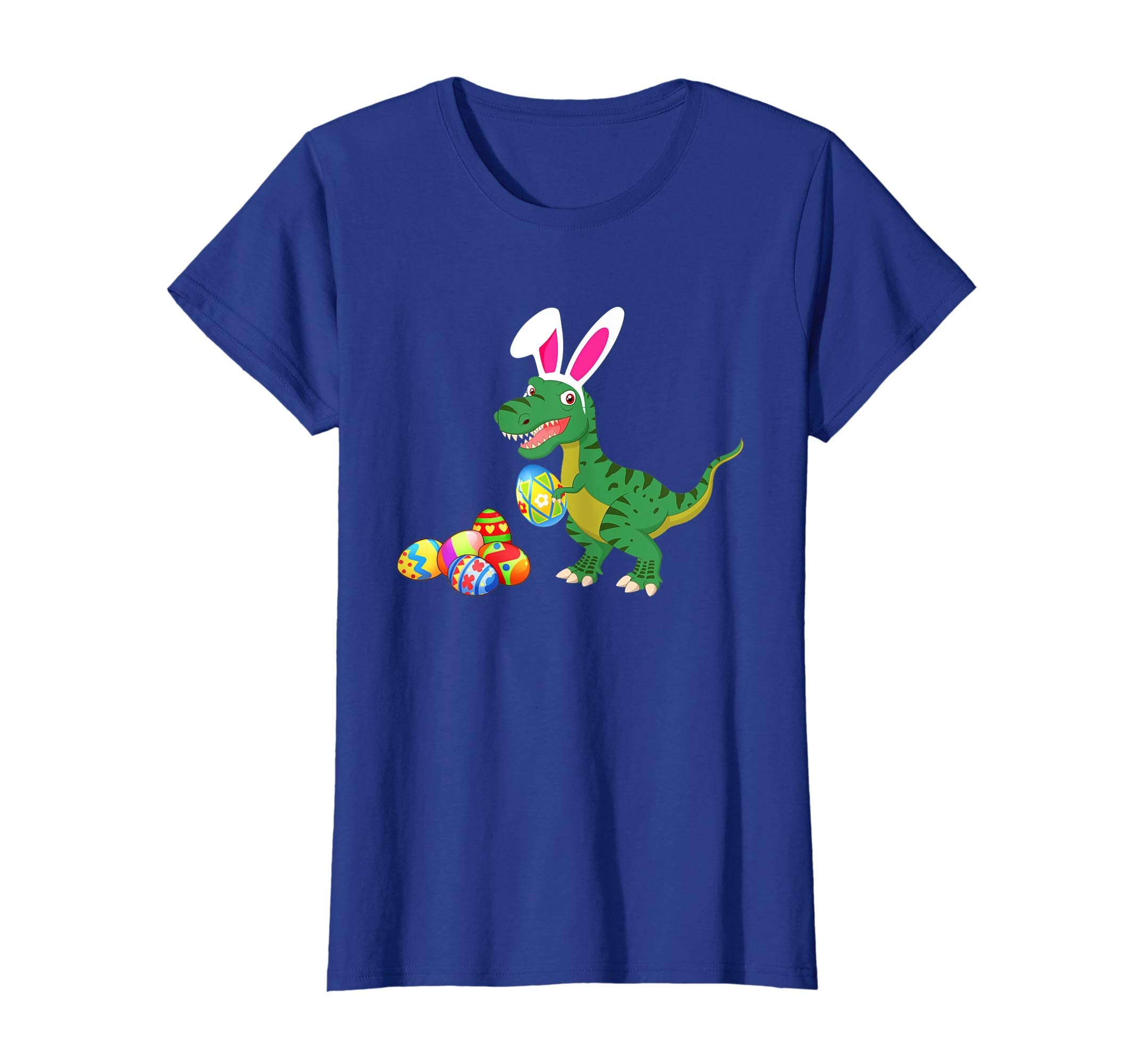Funny Dinosaur T-rex Bunny with Eggs Easter T shirt