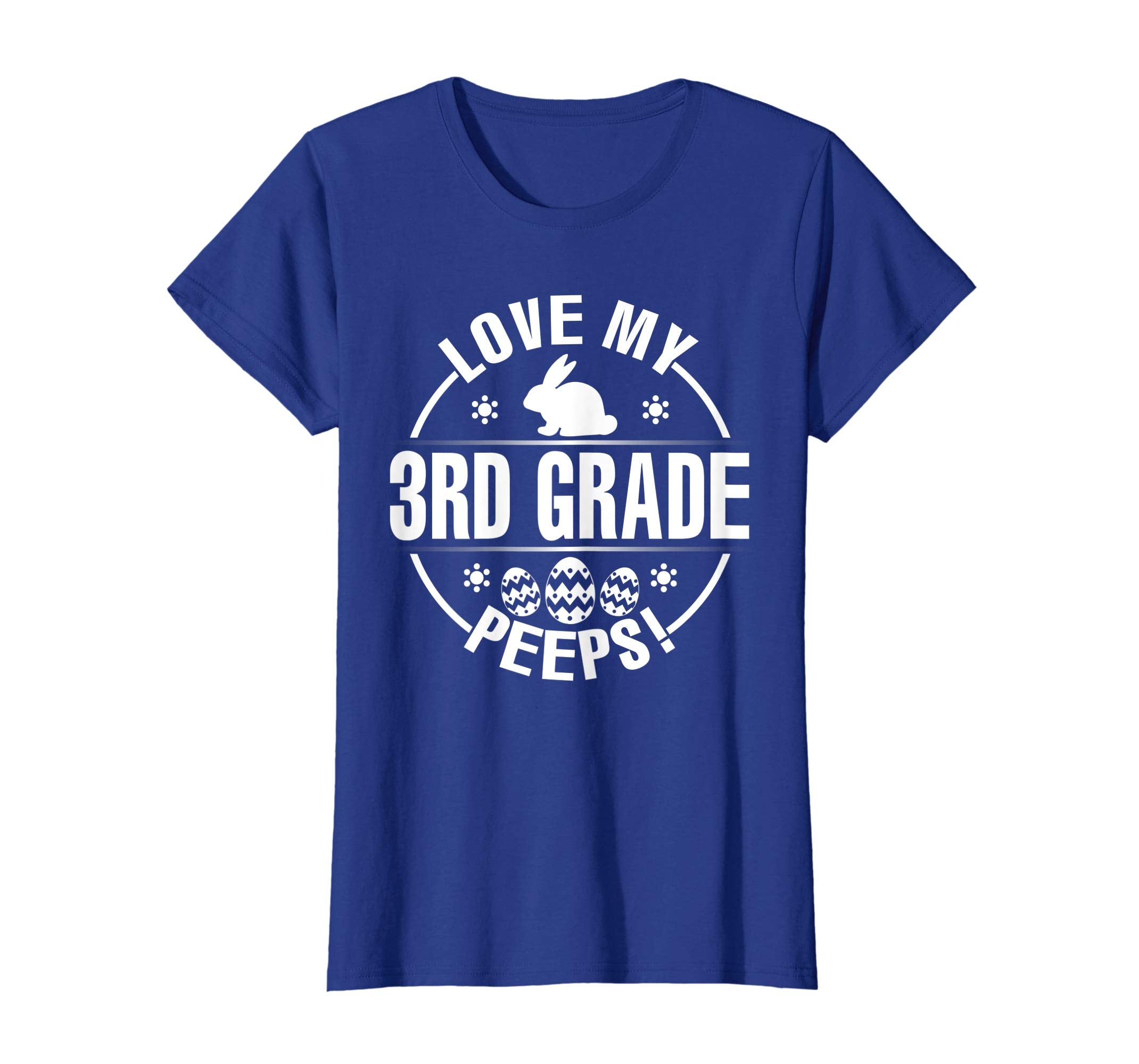 Bunny &amp; Easter Eggs Love My 3RD Grade Peeps Happy Day Shirt