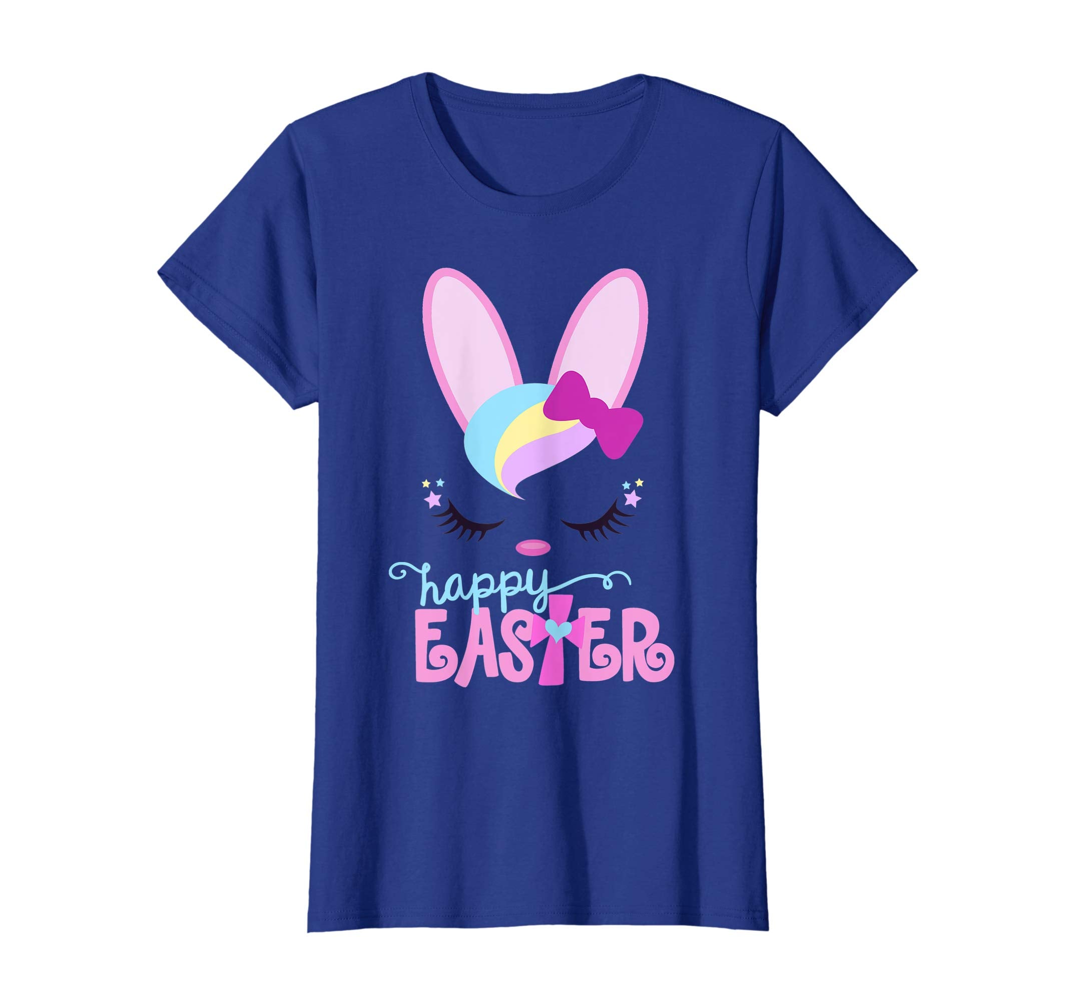HAPPY EASTER Bunny Face Shirt Girls Kid Toddler Love Bunnies