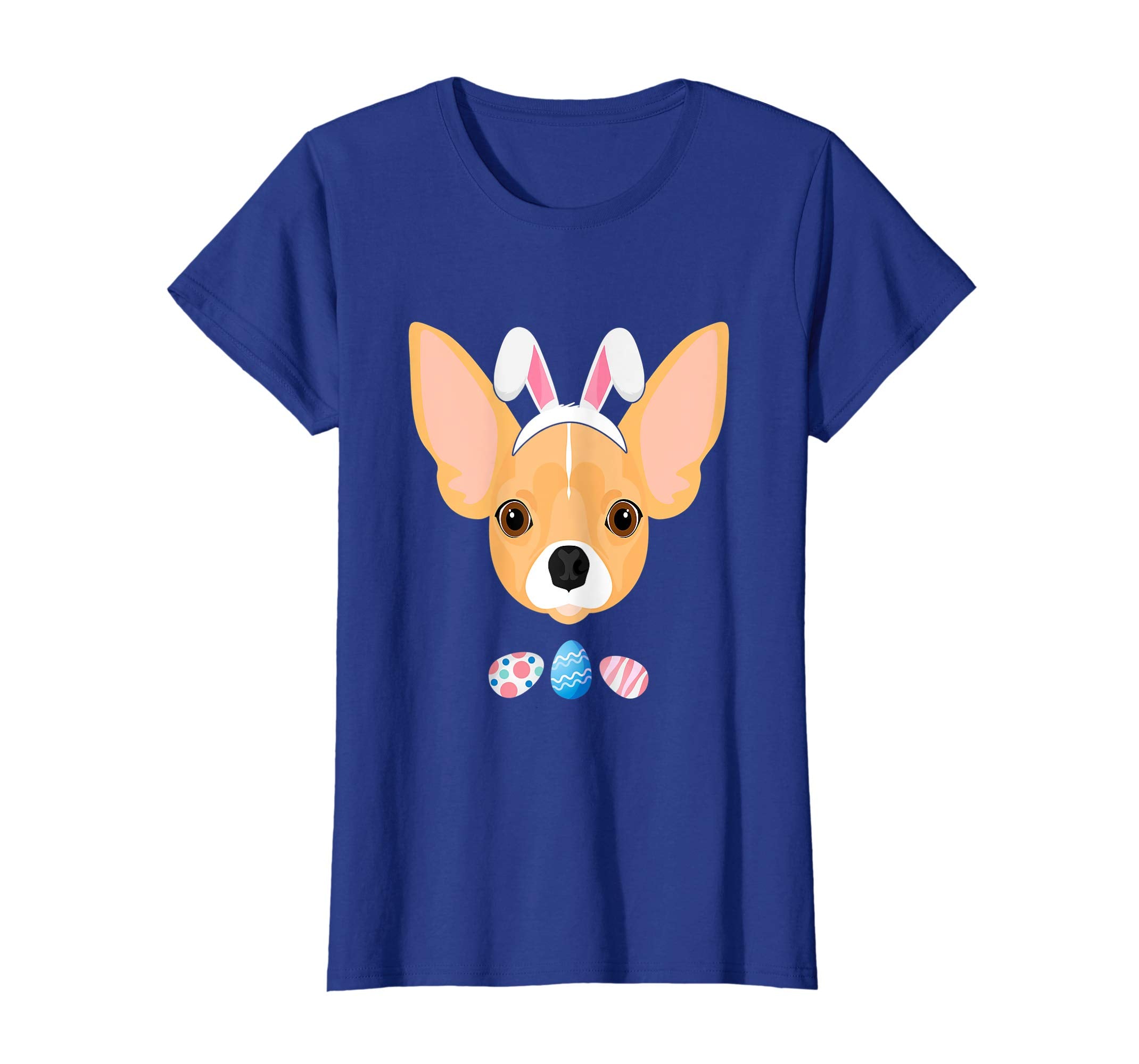 Funny Easter Chihuahua With Bunny Ears And Eggs T Shirt