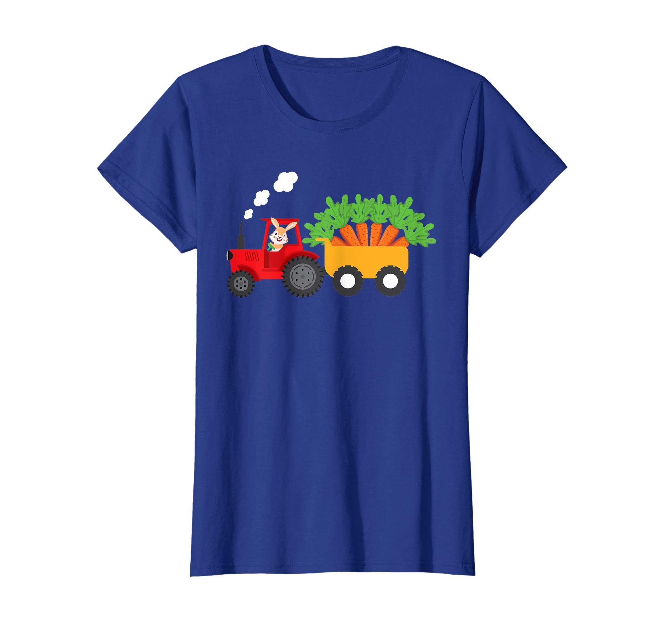Bunny Tractor Carrying Carrots Easter Day T-Shirt