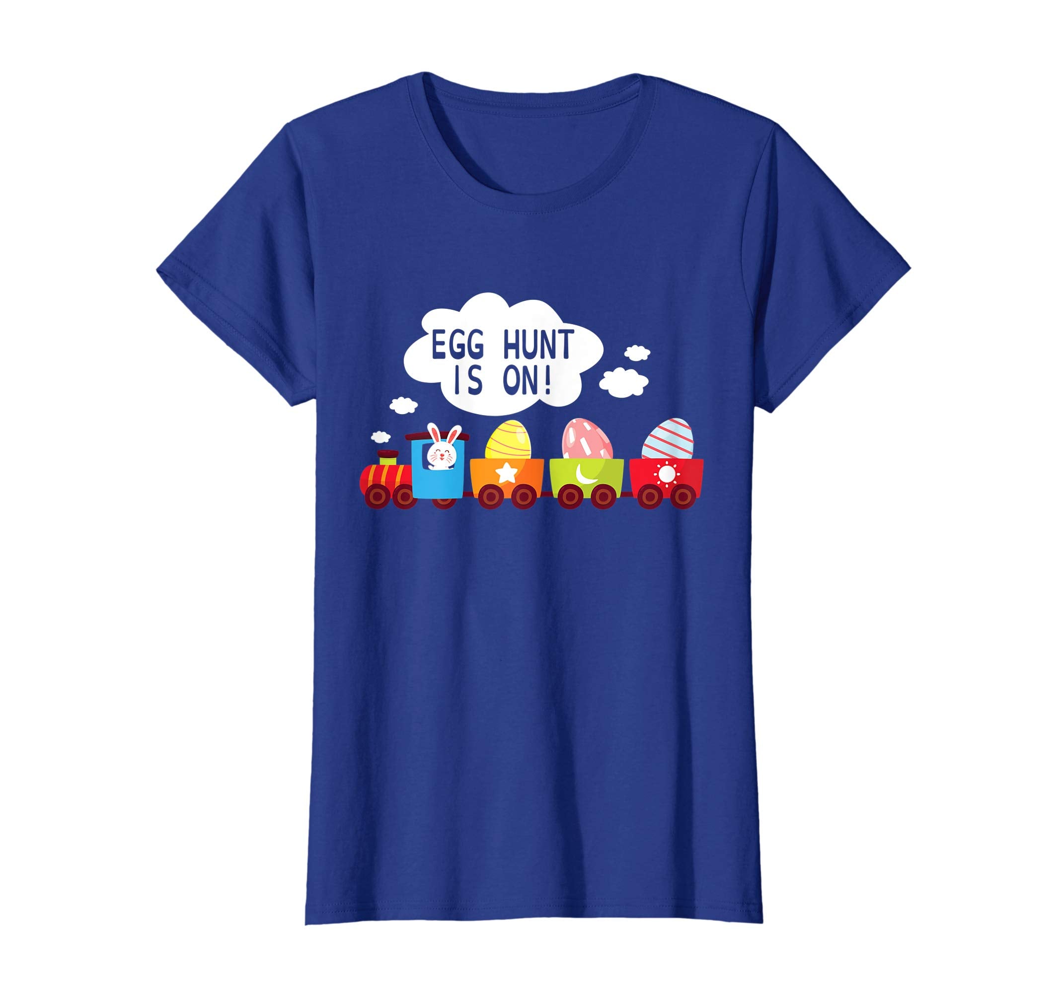 Bunny Driving Train Carry Easter Eggs Shirt Egg Hunt Is On