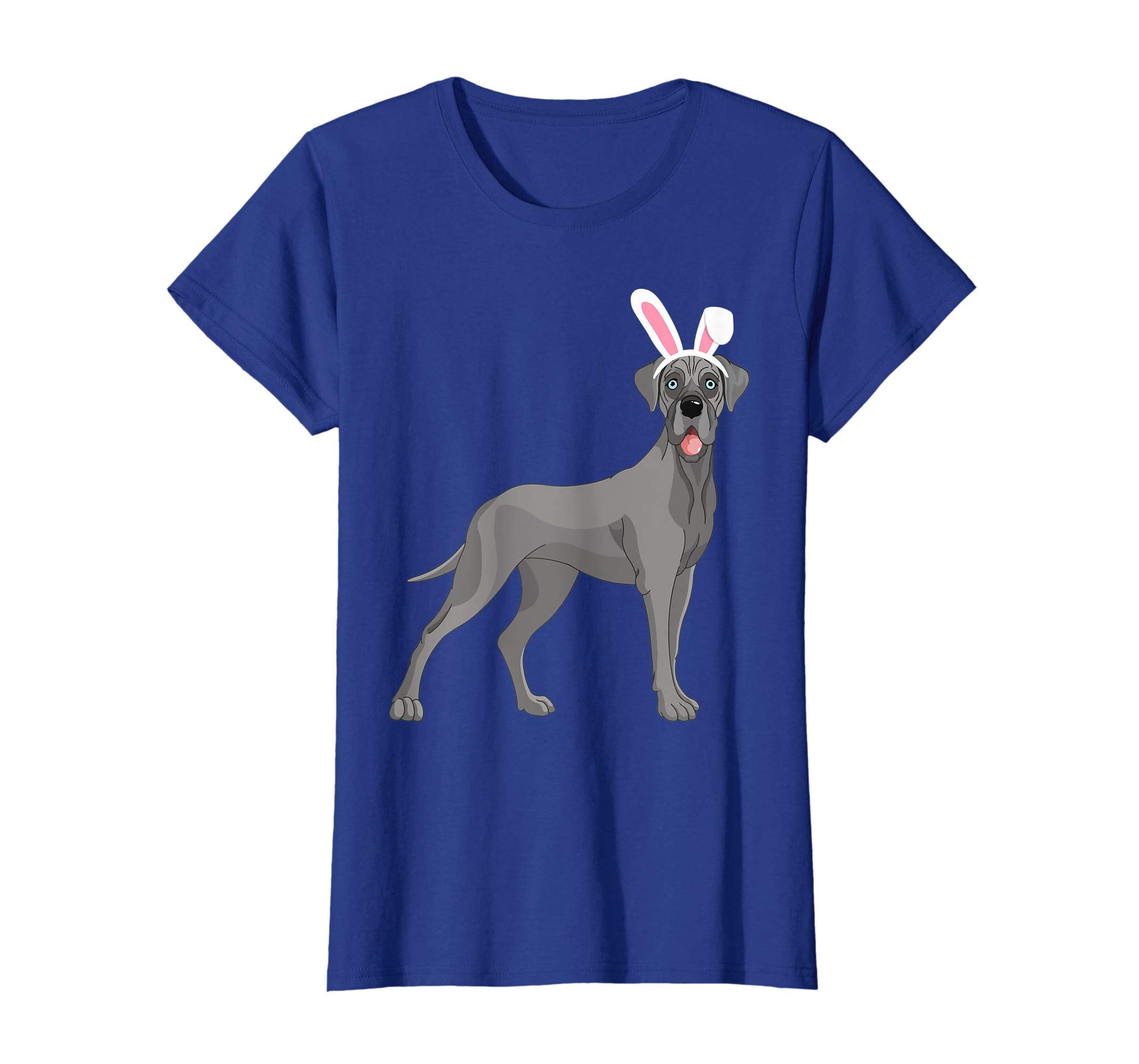 Great Dane Dog With Bunny Rabbit Hat Easter Happy Day Shirt