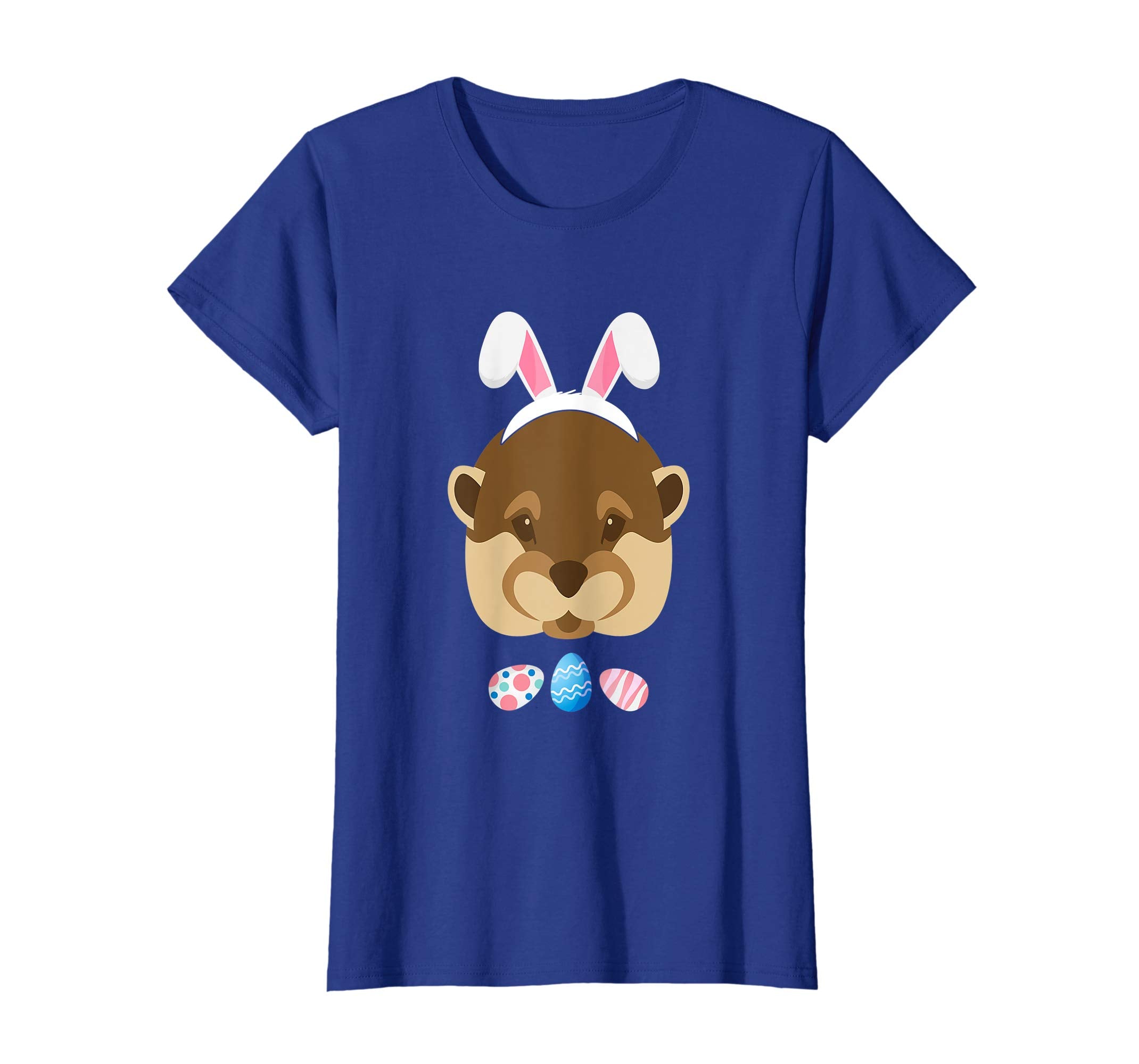 Funny Easter Otter With Bunny Ears And Eggs T Shirt