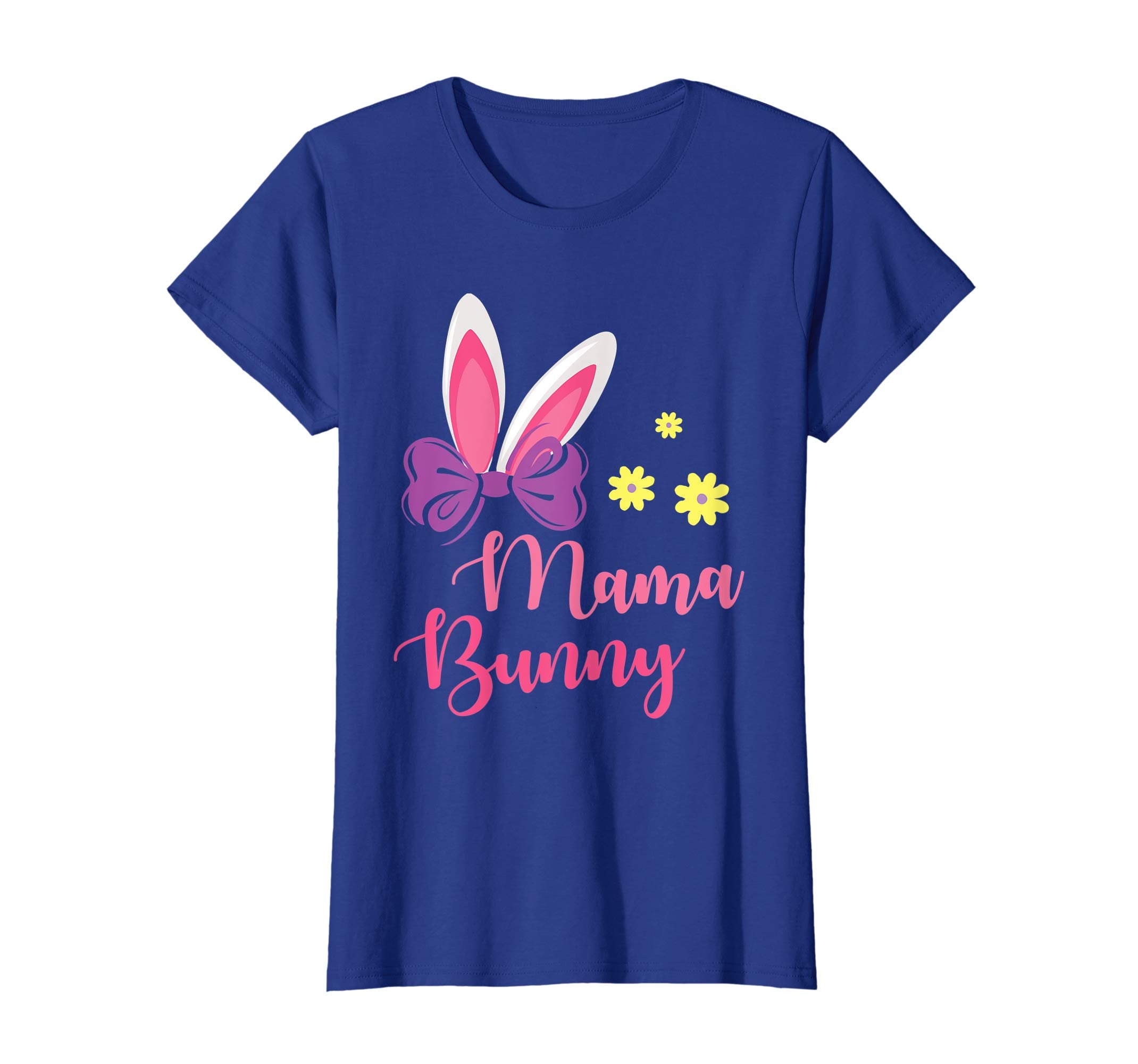 Flowers Bunny Rabbit Girl Face Happy Easter Shirt Mama Bunny