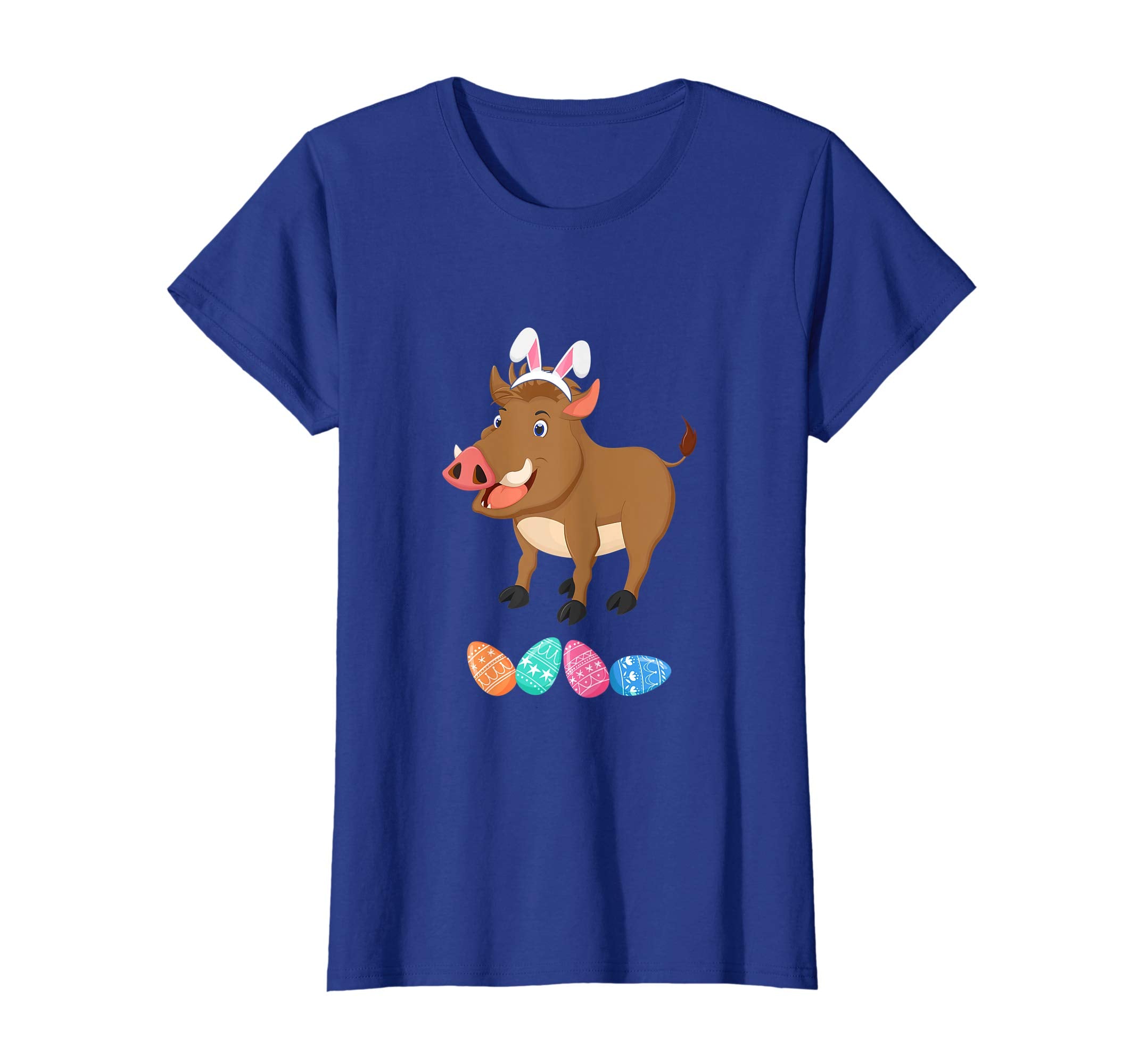 Funny Easter Boar With Bunny Ears And Eggs T Shirt