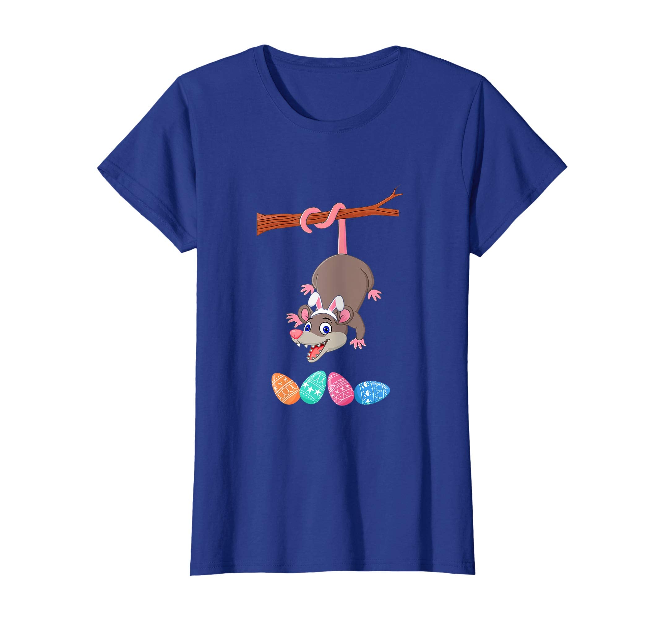 Funny Easter Opossum With Bunny Ears And Eggs T Shirt