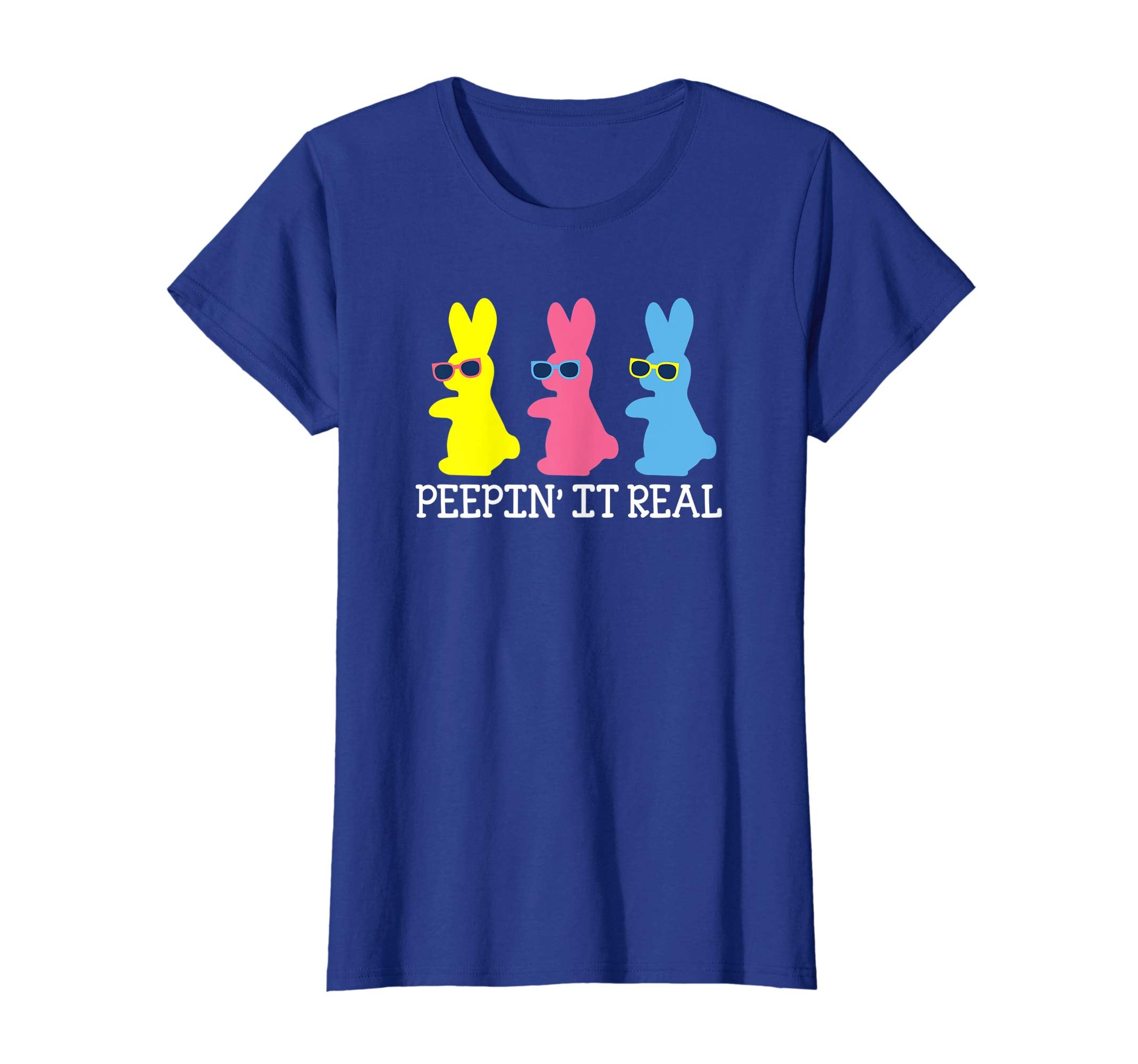 Peepin' It Real Colorful Easter Bunny Cool T Shirt Gift