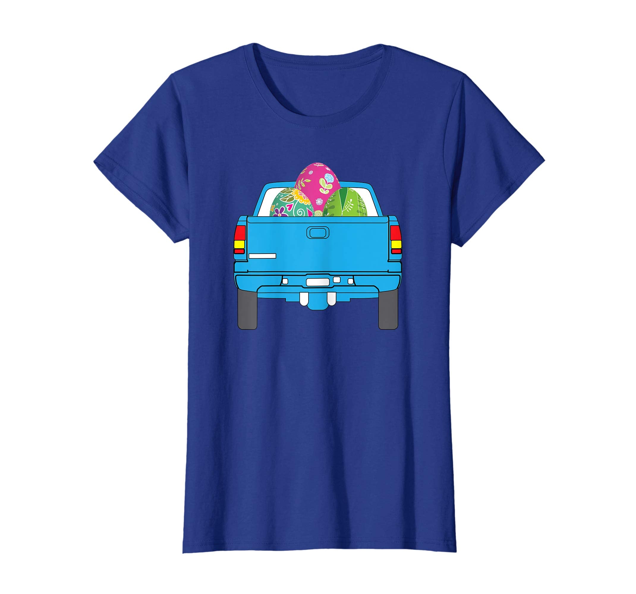 Pickup Car Truck Carying Eggs Easter Day T-Shirt Egg Hunting
