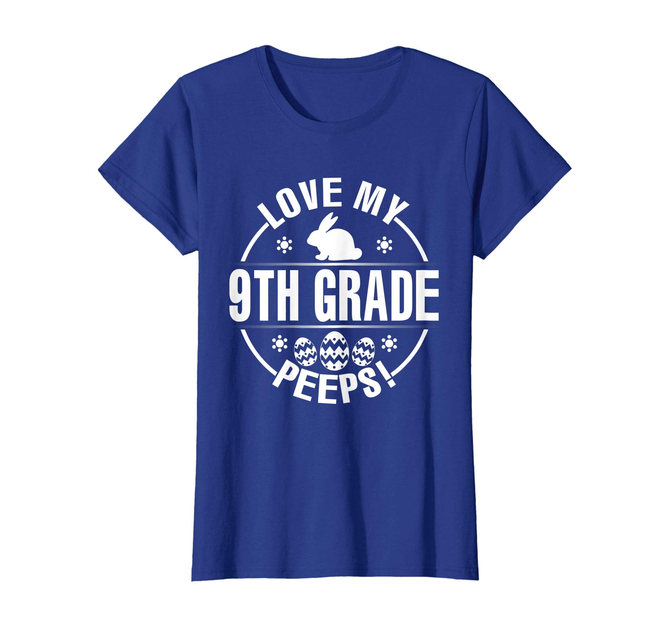 Bunny &amp; Easter Eggs Love My 9TH Grade Peeps Happy Day Shirt