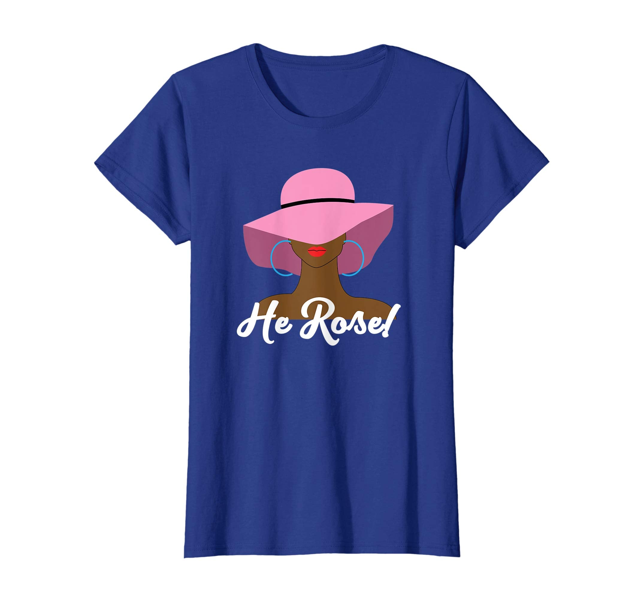He Rose Easter Bonnet Black Woman Christian T-Shirt