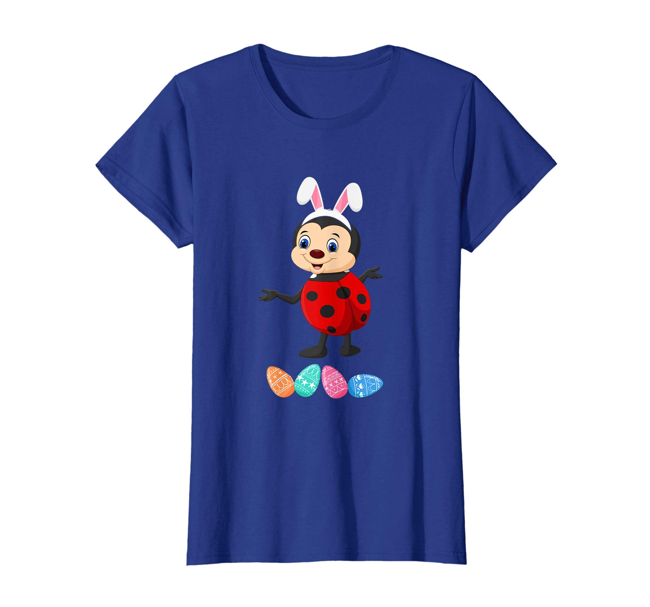 Funny Easter Ladybug With Bunny Ears And Eggs T Shirt