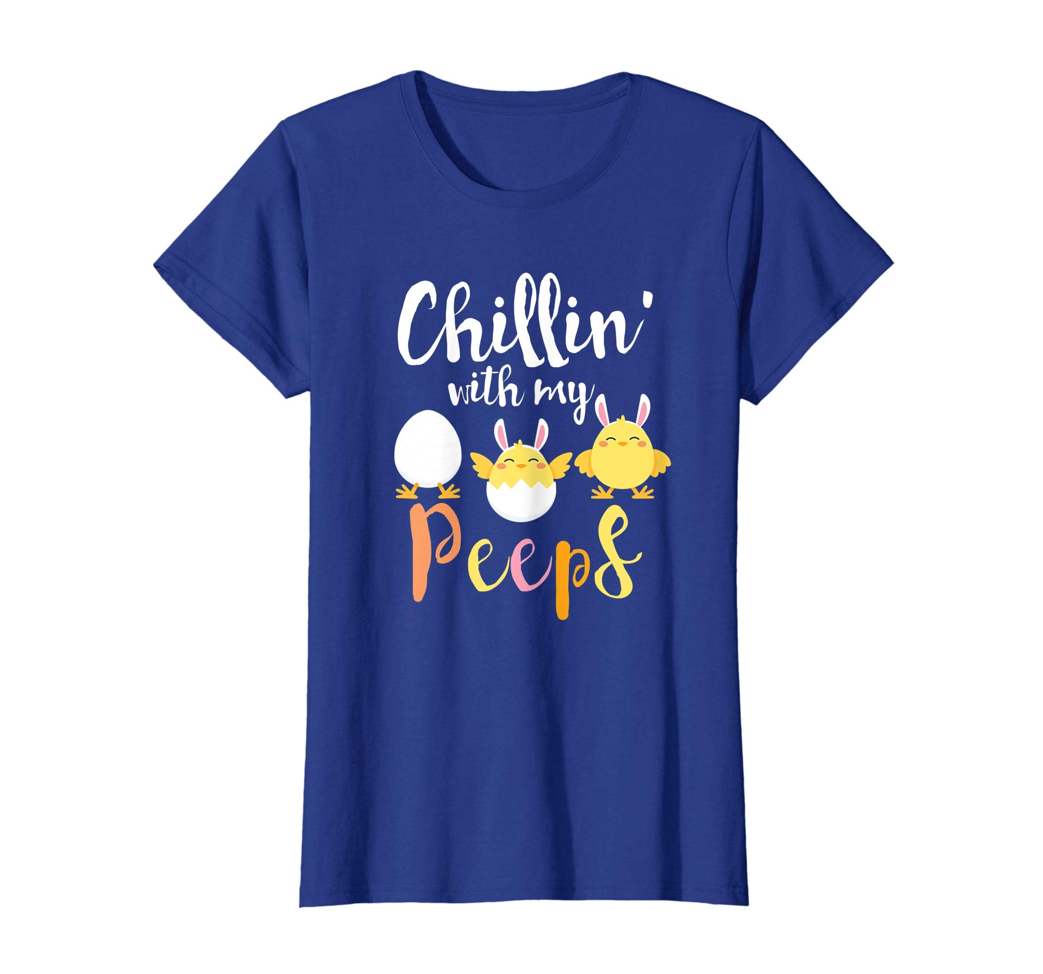 Funny Chillin' With My Peeps Easter Shirt Gift Tee