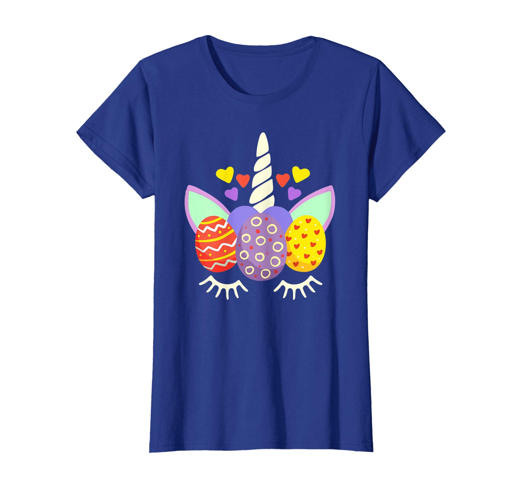 Unicorn Face Egg Hunt Happy Easter Kids Boys Girls T Shirt