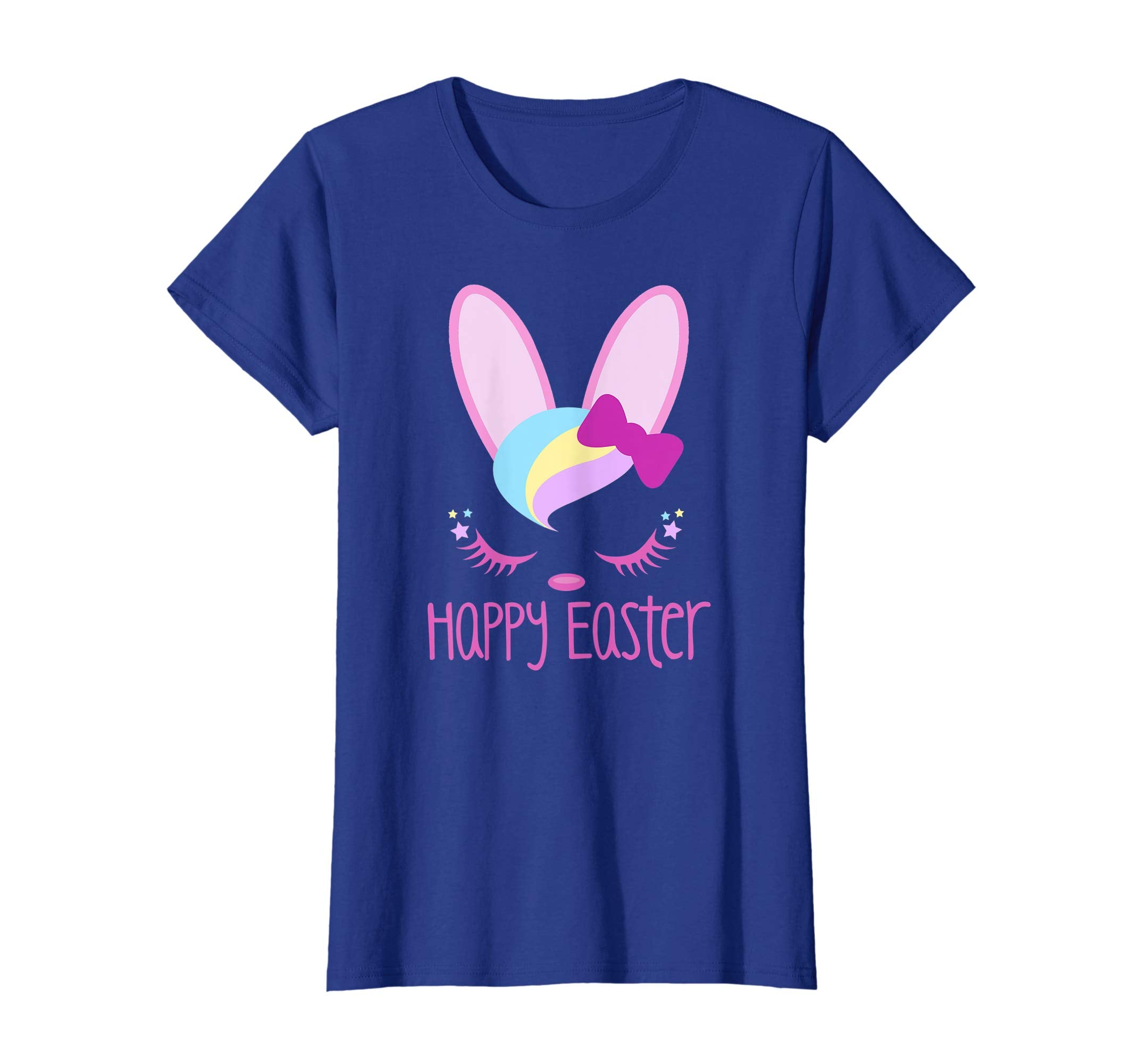 HAPPY EASTER Bunny Face Shirt Girls Kid Toddler Love Bunnies