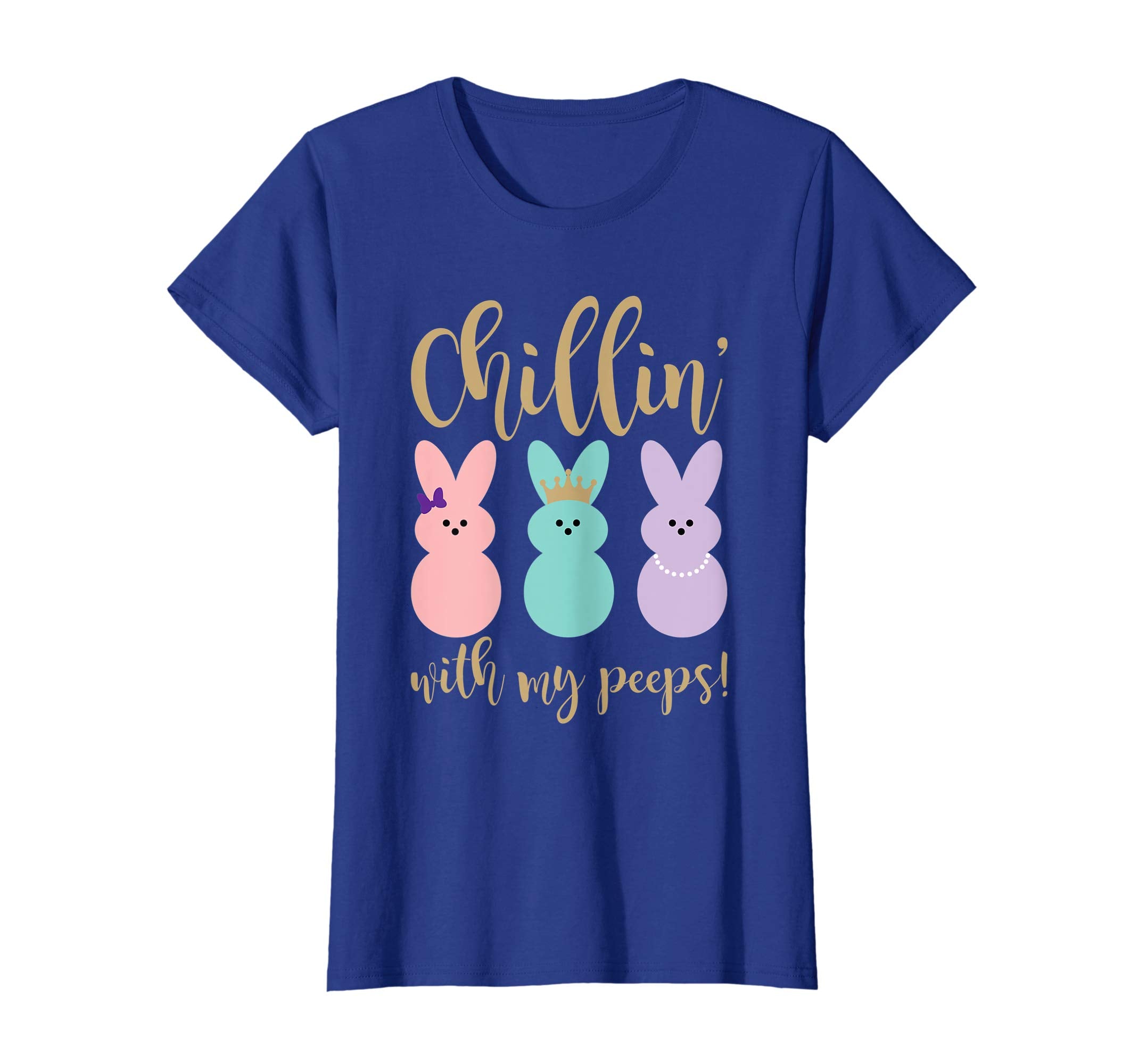 Chillin With My Peeps Funny Ester Gift Shirt Cute Easter Tee