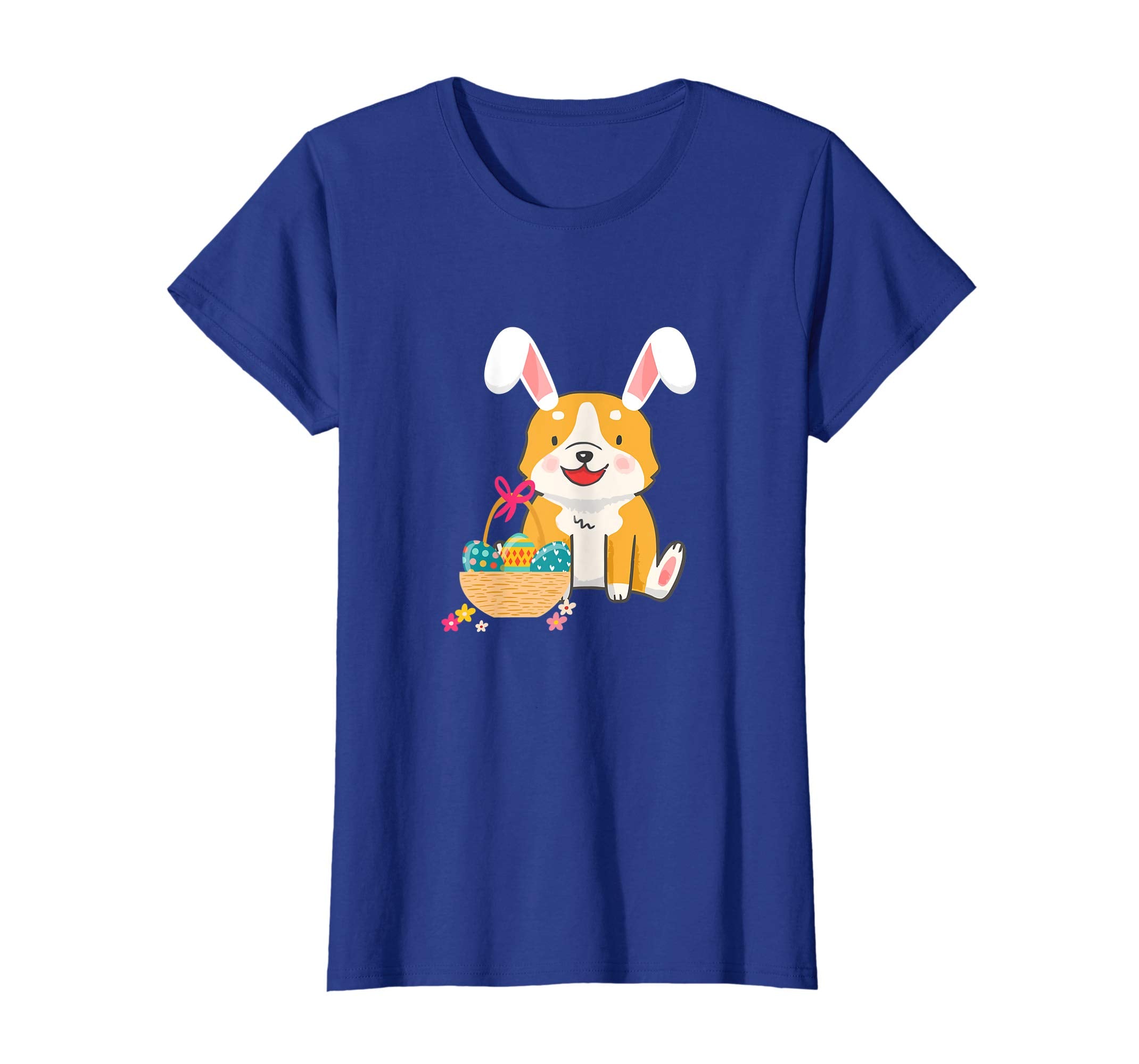 Welsh Corgi Easter Bunny Dog Silhouette T-Shirt