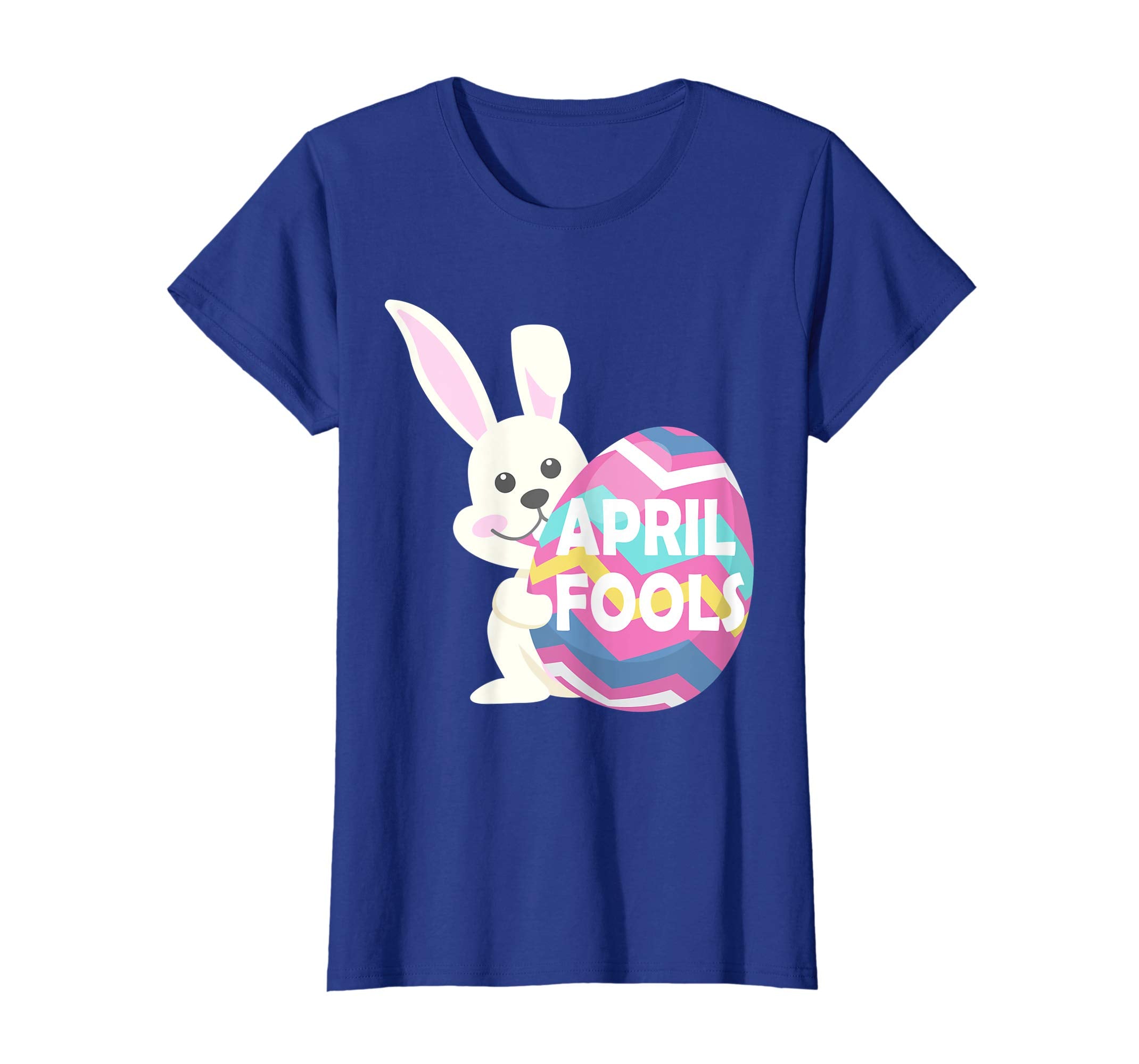 Bunny Rabbit Playing With Big Easter Egg April Fools Shirt