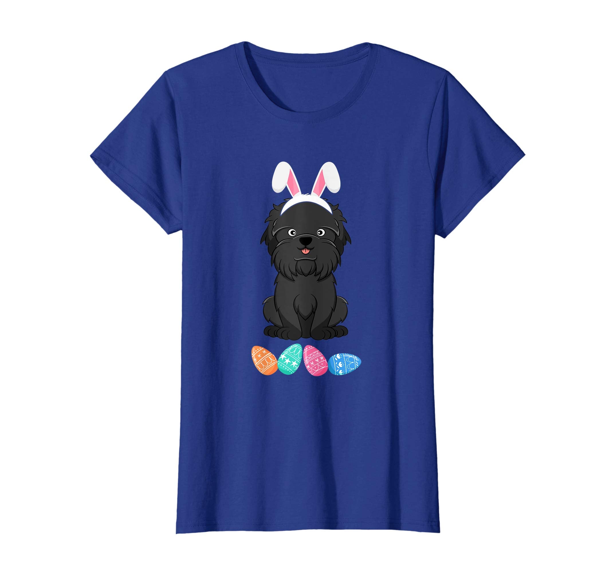 Funny Easter Affenpinscher With Bunny Ears And Eggs T Shirt
