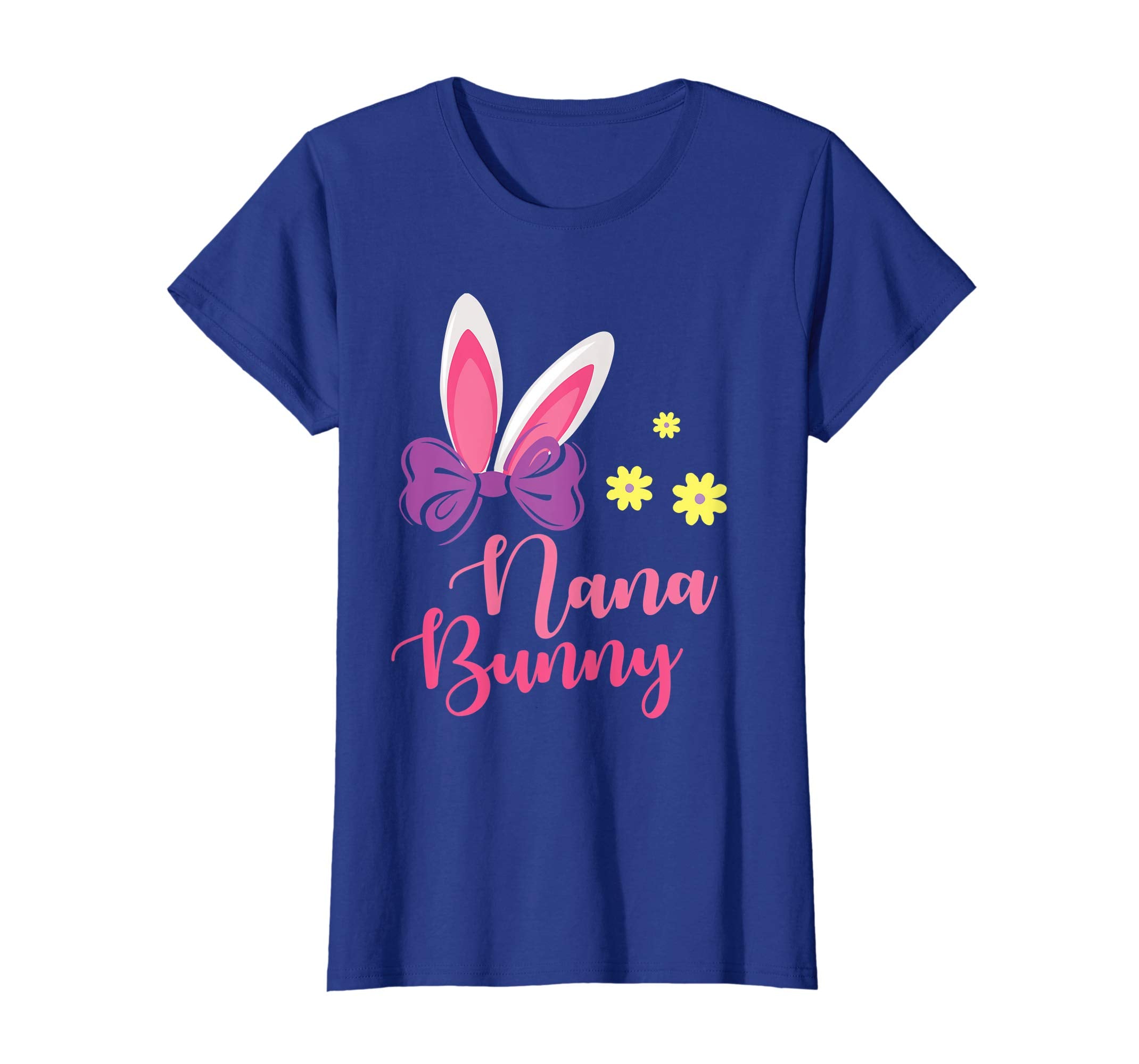 Flowers Bunny Rabbit Girl Face Happy Easter Shirt Nana Bunny