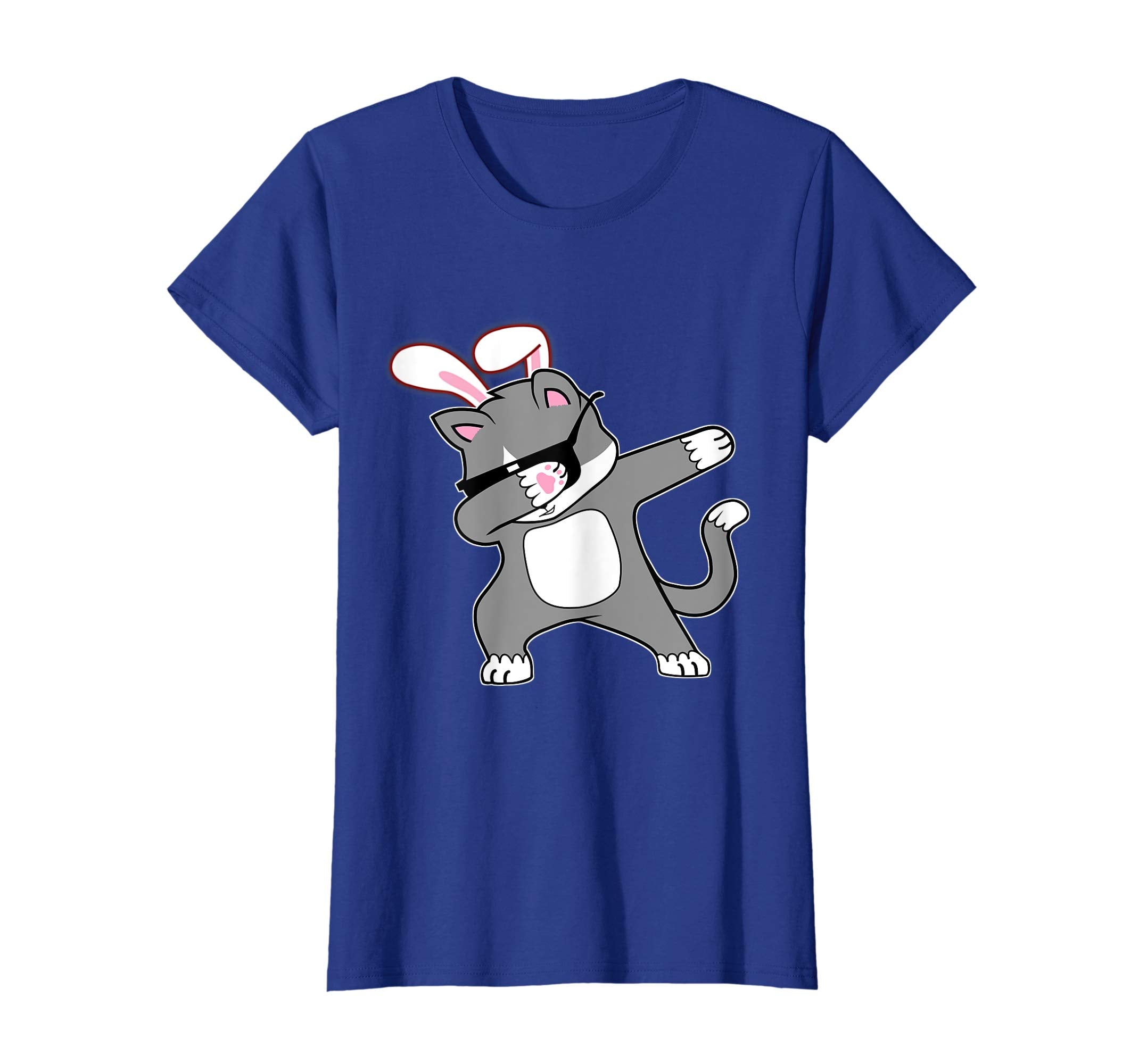 Easter Bunny Dabbing Cat Tshirt Rabbit Ears Animal Gift
