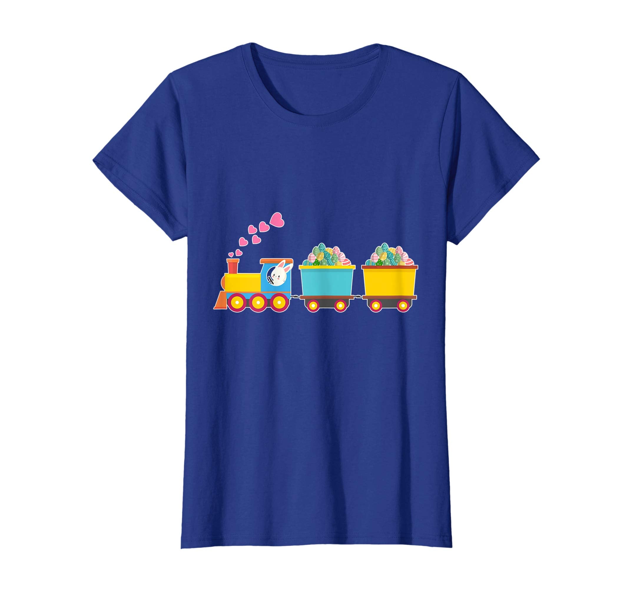 Bunny Rabbit Driving Train Carrying Easter Eggs Happy Shirt