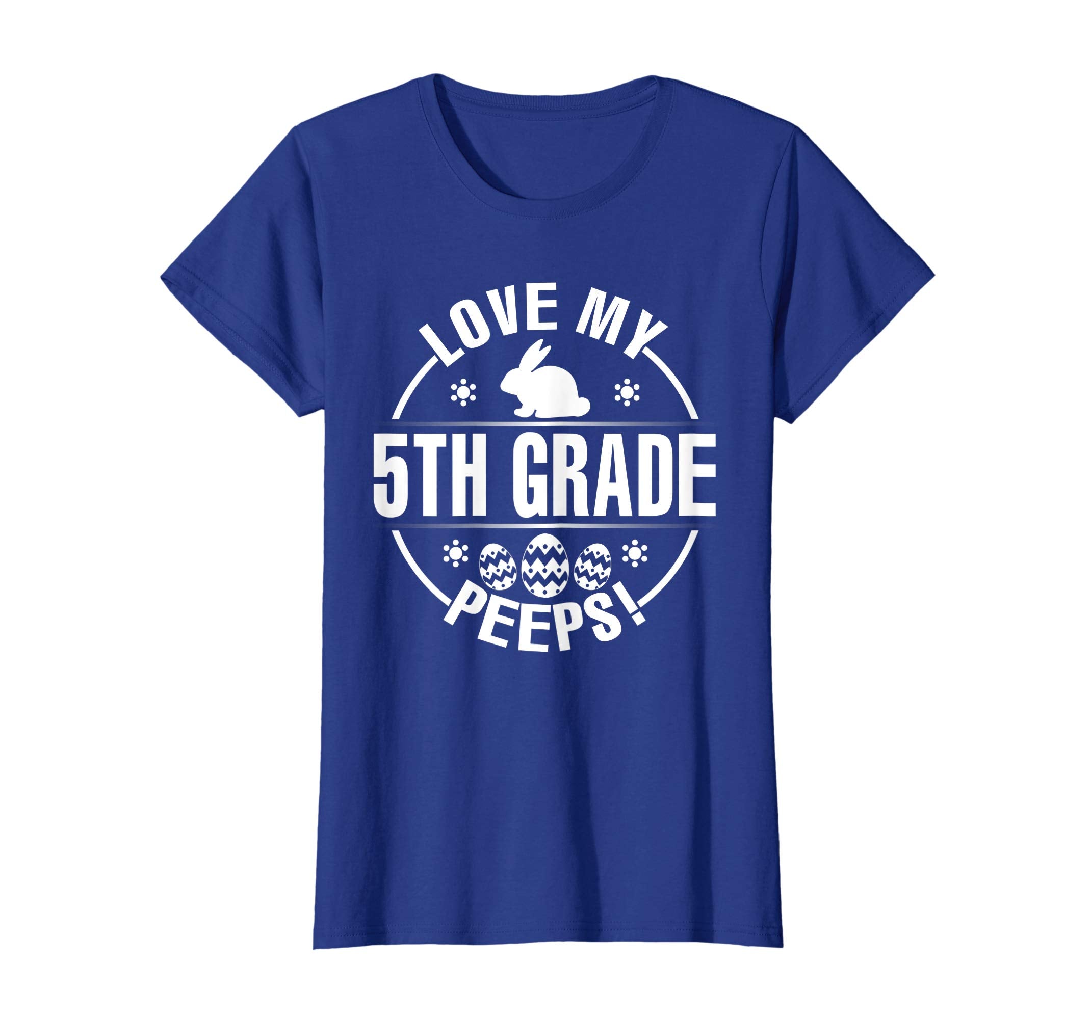Bunny &amp; Easter Eggs Love My 5TH Grade Peeps Happy Day Shirt