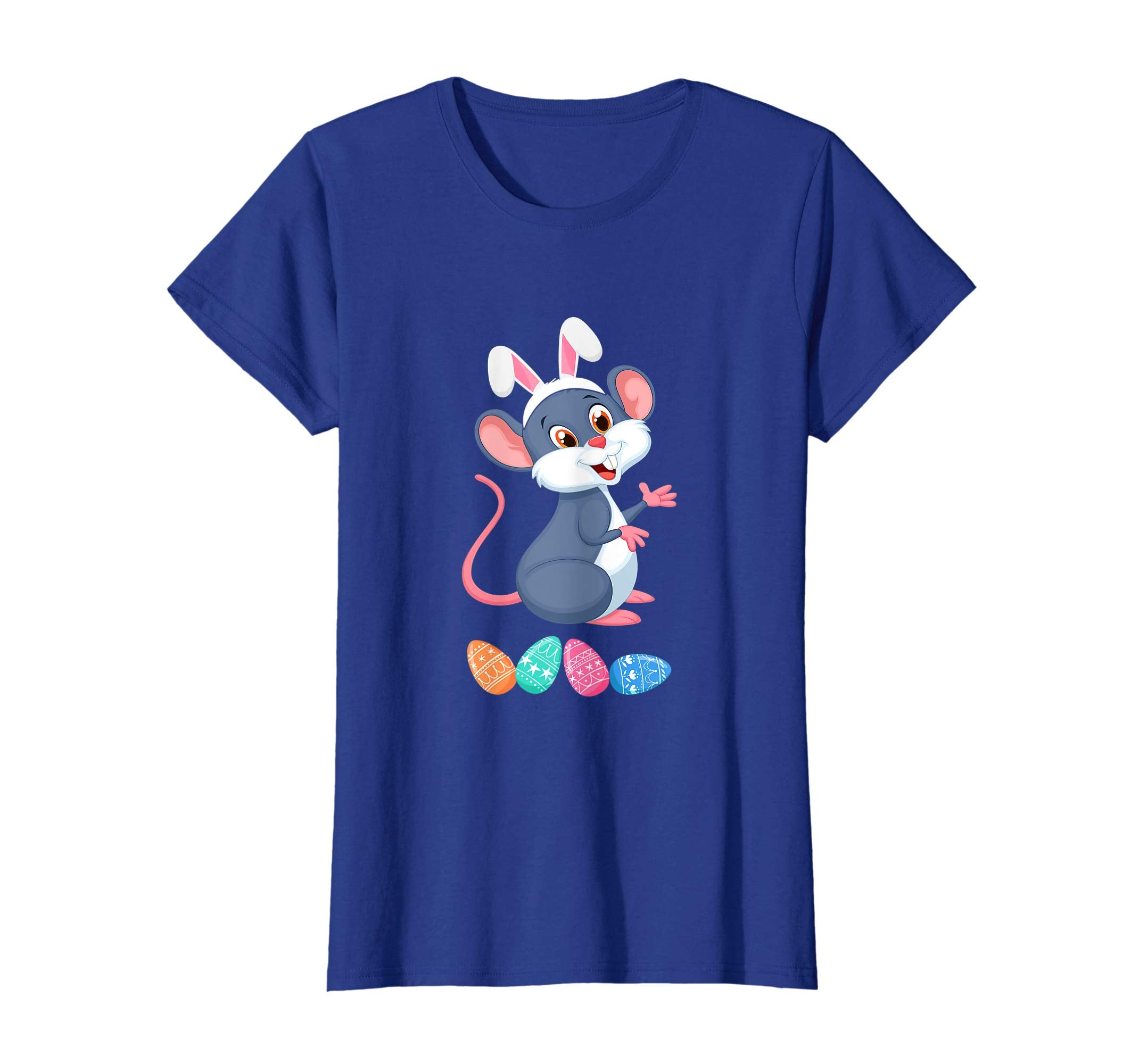 Funny Easter Mouse With Bunny Ears And Eggs T Shirt