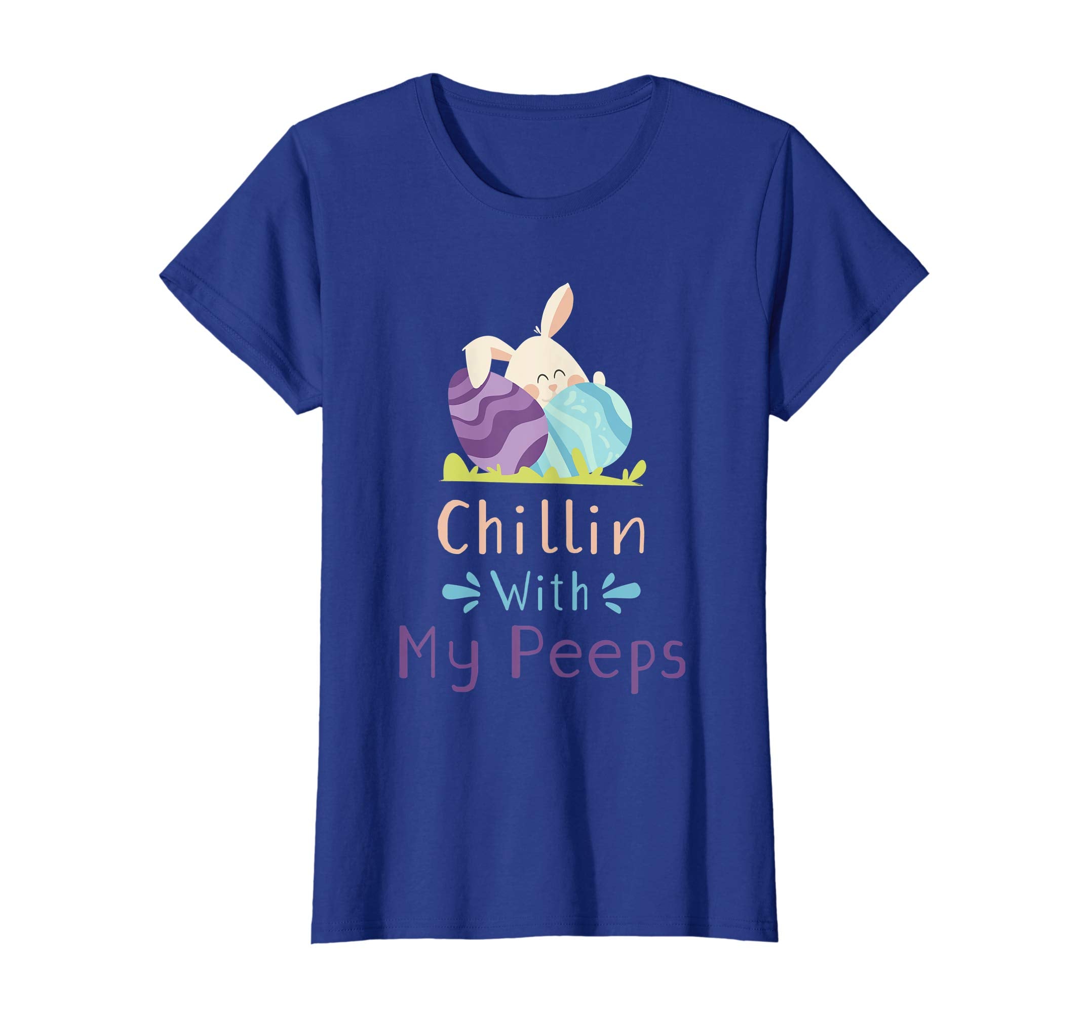 Chillin' With My Peeps Easter Bunny Funny T-Shirt for Kids