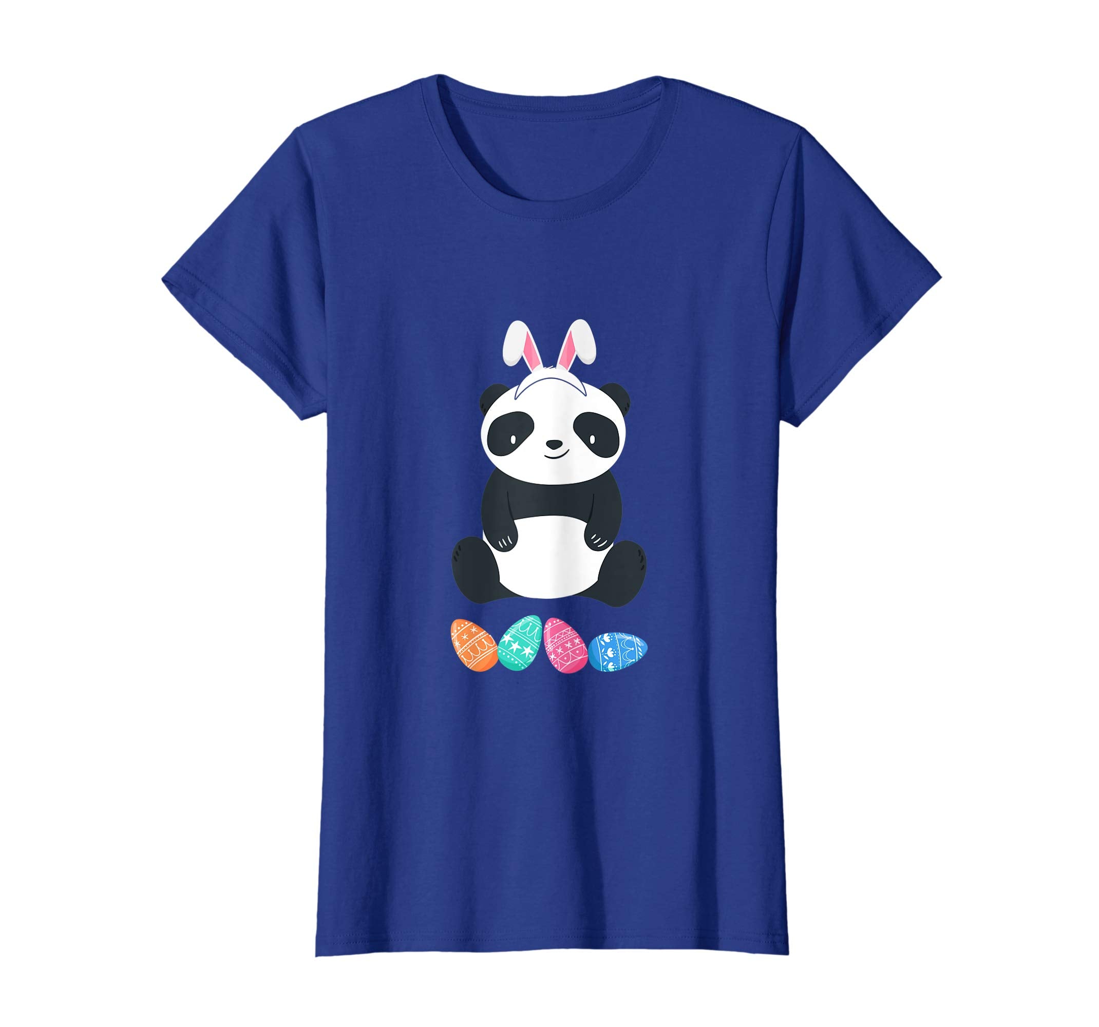Funny Easter Panda With Bunny Ears And Eggs T Shirt