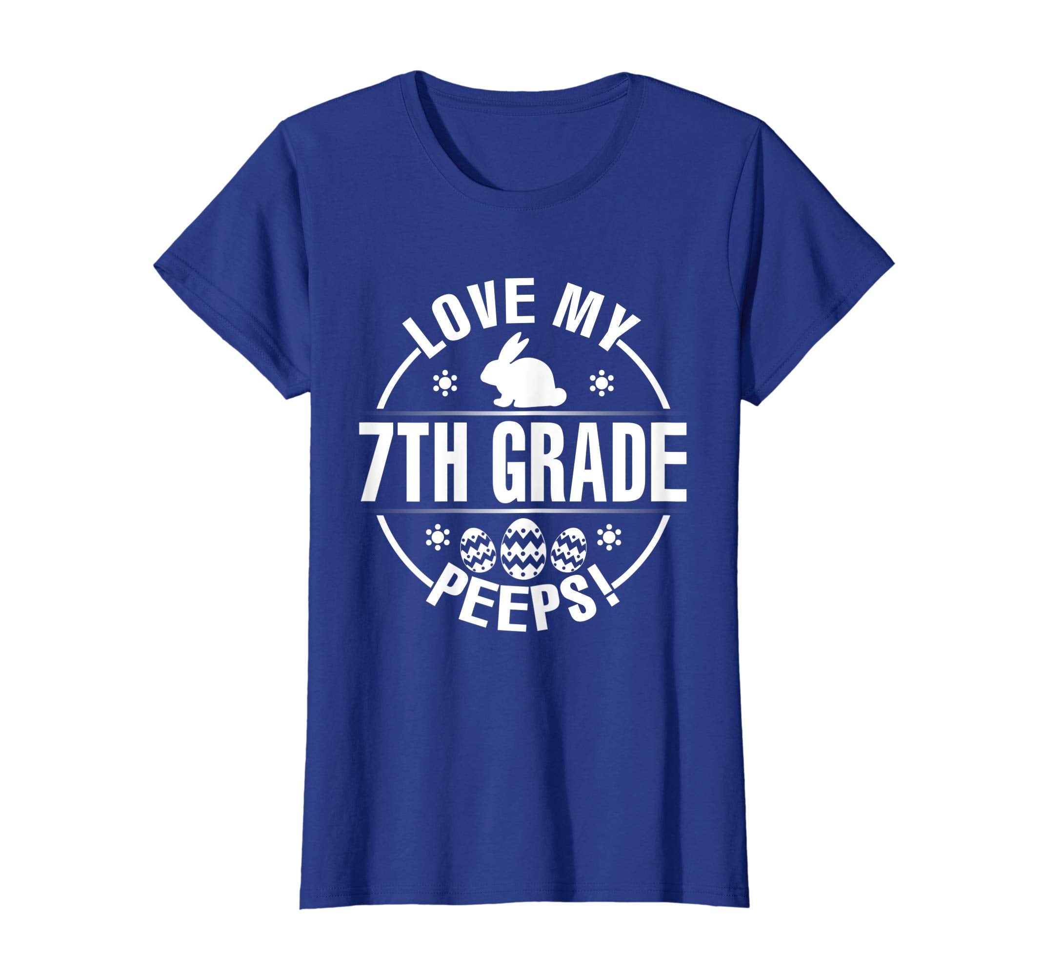 Bunny &amp; Easter Eggs Love My 7TH Grade Peeps Happy Day Shirt
