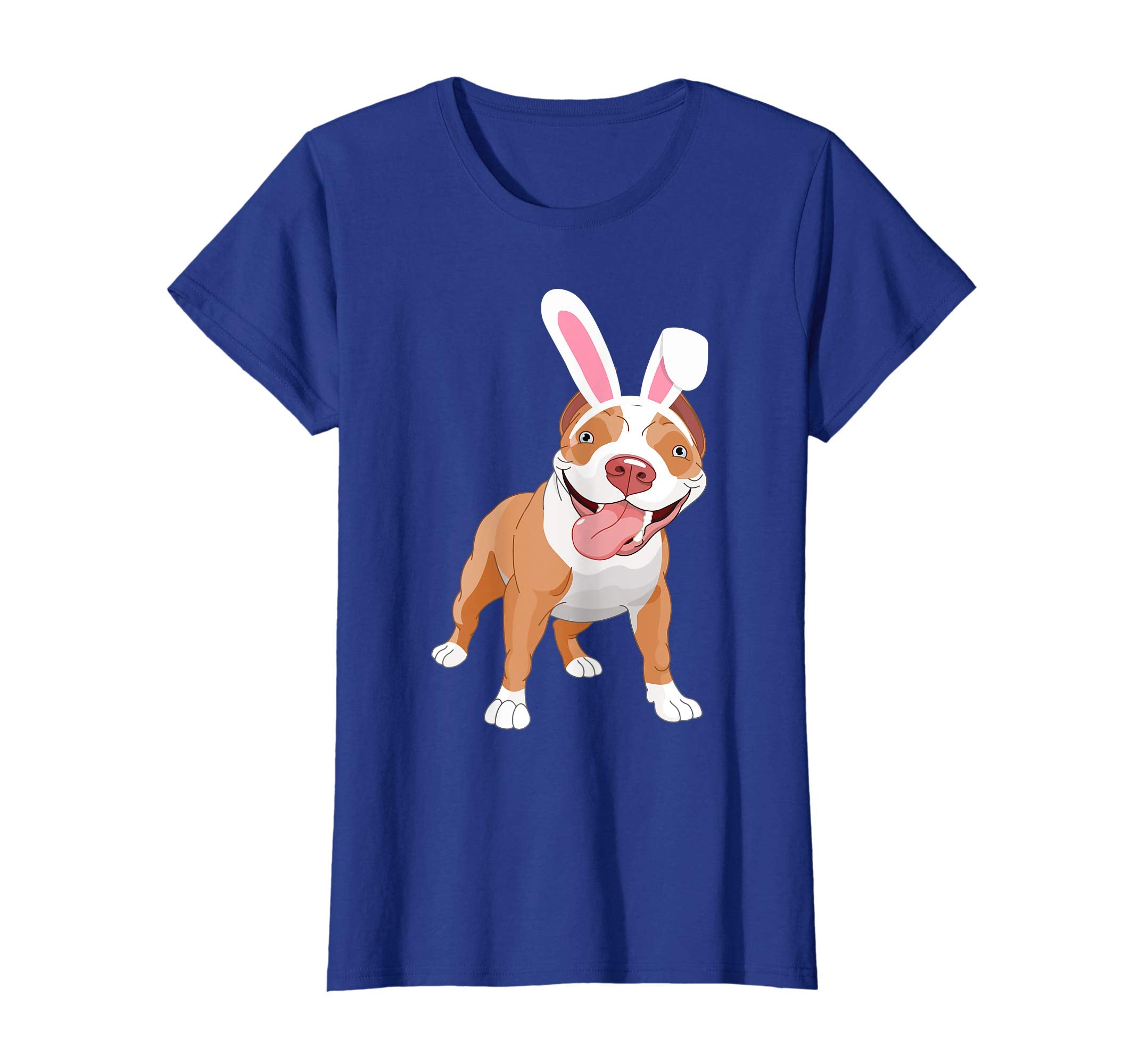 Pitbull Dog With Bunny Rabbit Hat Easter Happy Day Shirt