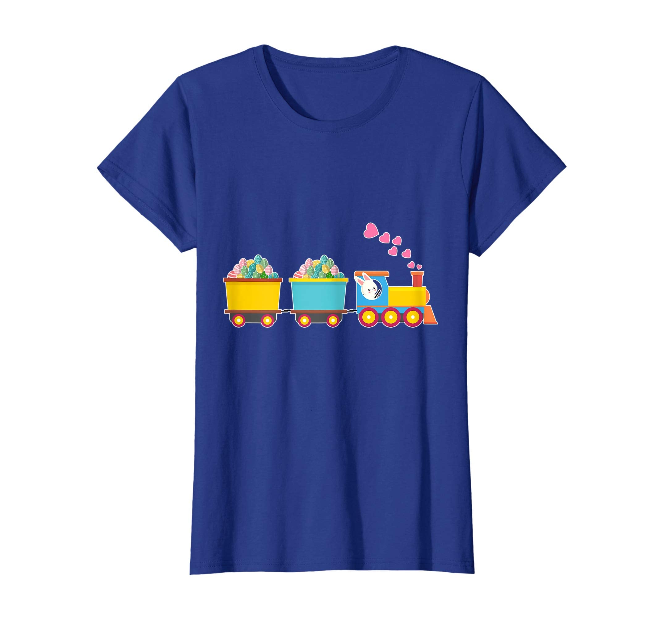 Bunny Rabbit Driving Train Carrying Easter Eggs Happy Shirt
