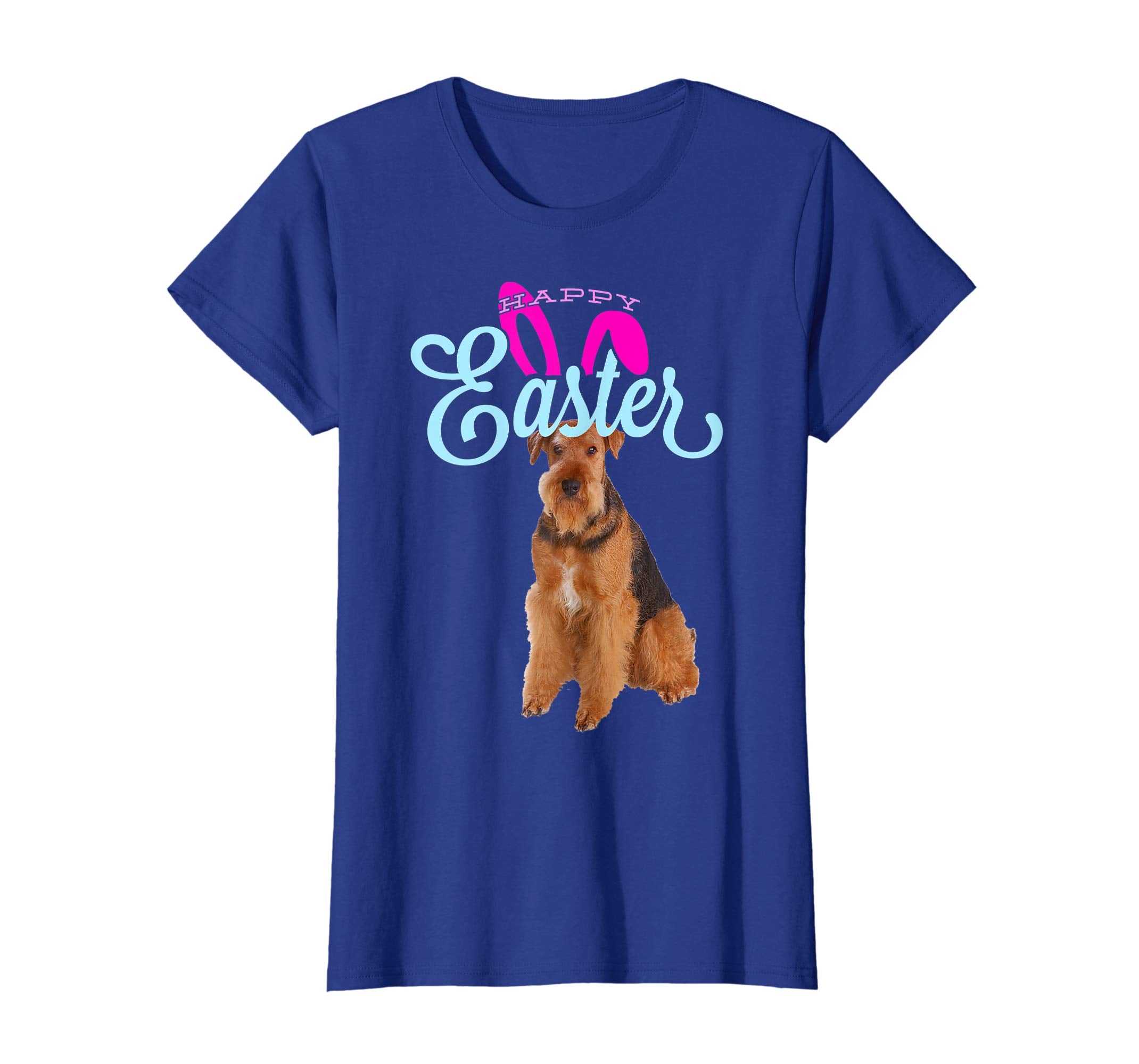 Easter Bunny Airedale Terrier Tshirt Dog Boy Girl Kids Women