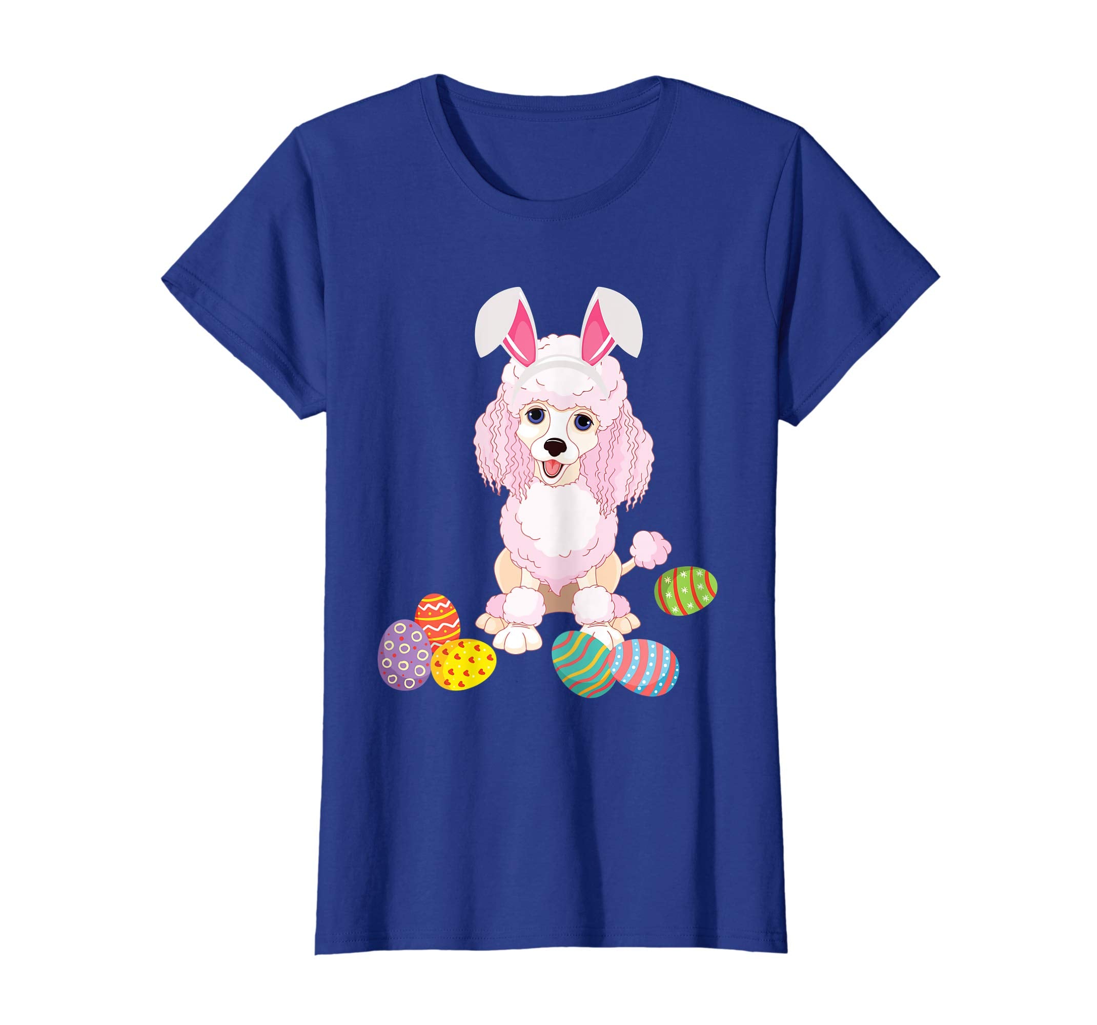 Poodle Dog Bunny Rabbit Hat Playing Easter Eggs Happy Shirt