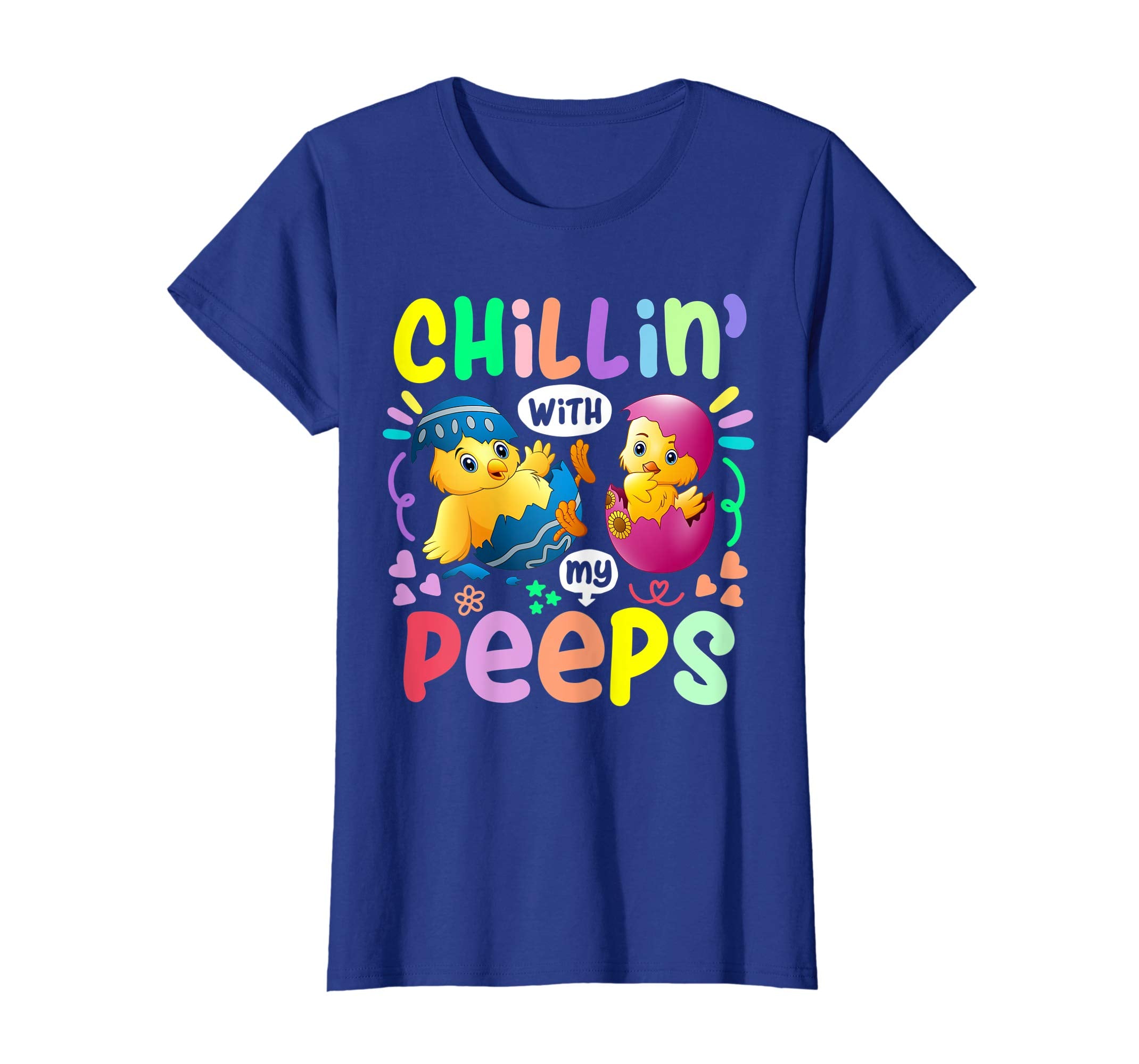 Chillin With My Peeps Happy Easter Kids Boys Girls T Shirt