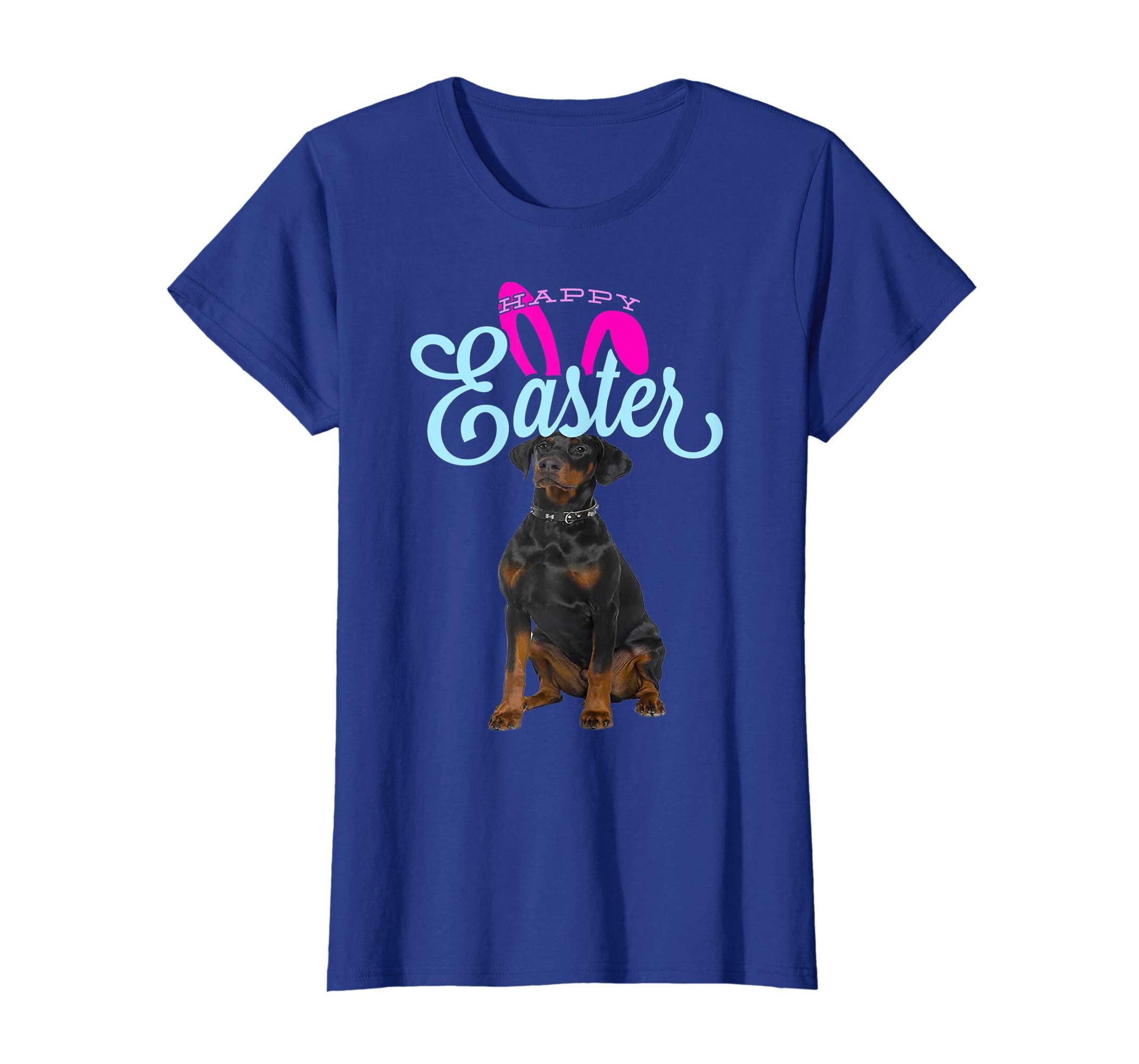 Easter Bunny Doberman Pinscher Tshirt Dog Men Women Gift