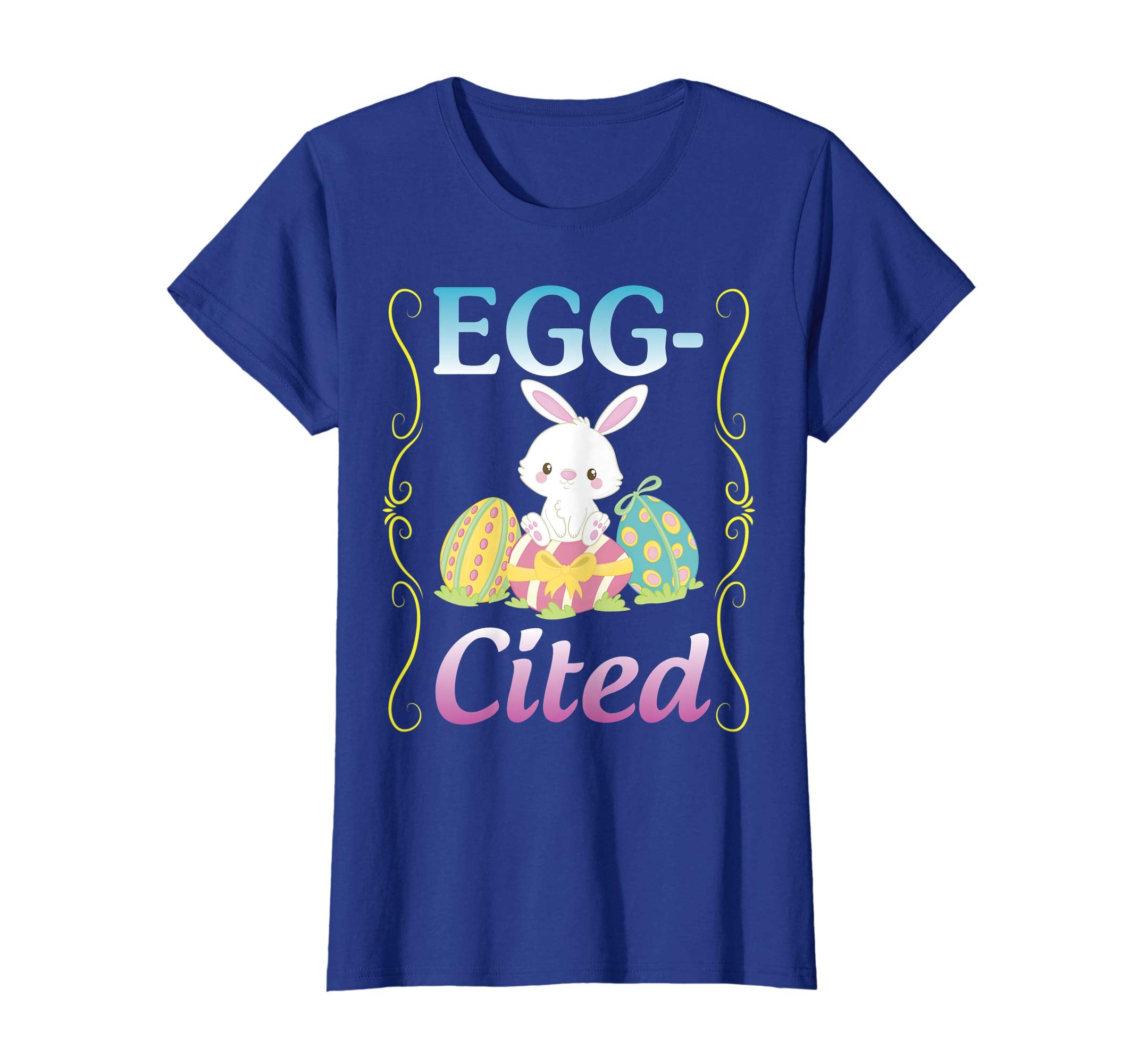 Bunny Rabbit Playing Easter Eggs Shirt Eggcited Excellent