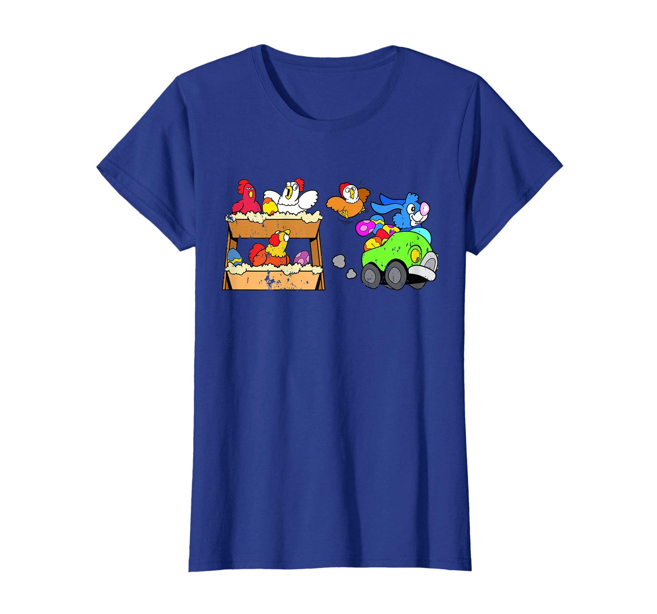 Retro Vintage Grunge Funny Cute Easter Bunny Egg Fun T-Shirt
