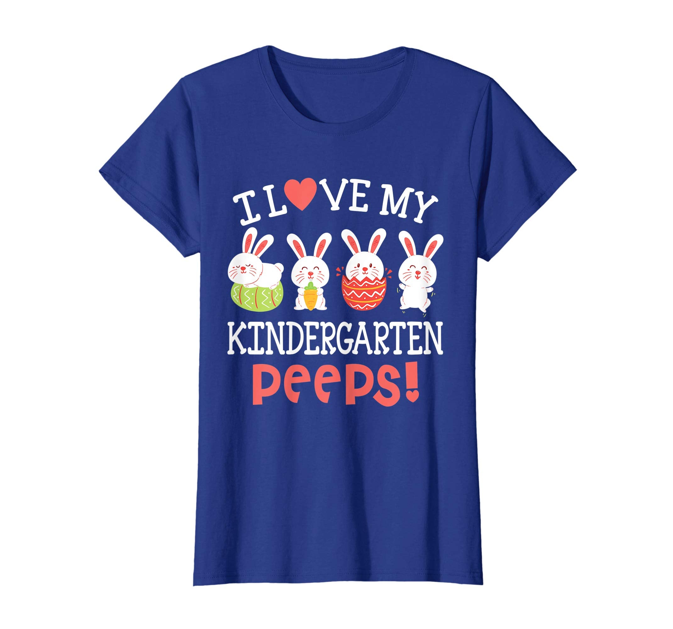 I Love My Kindergarten Peeps Bunnies Easter Teacher Shirt