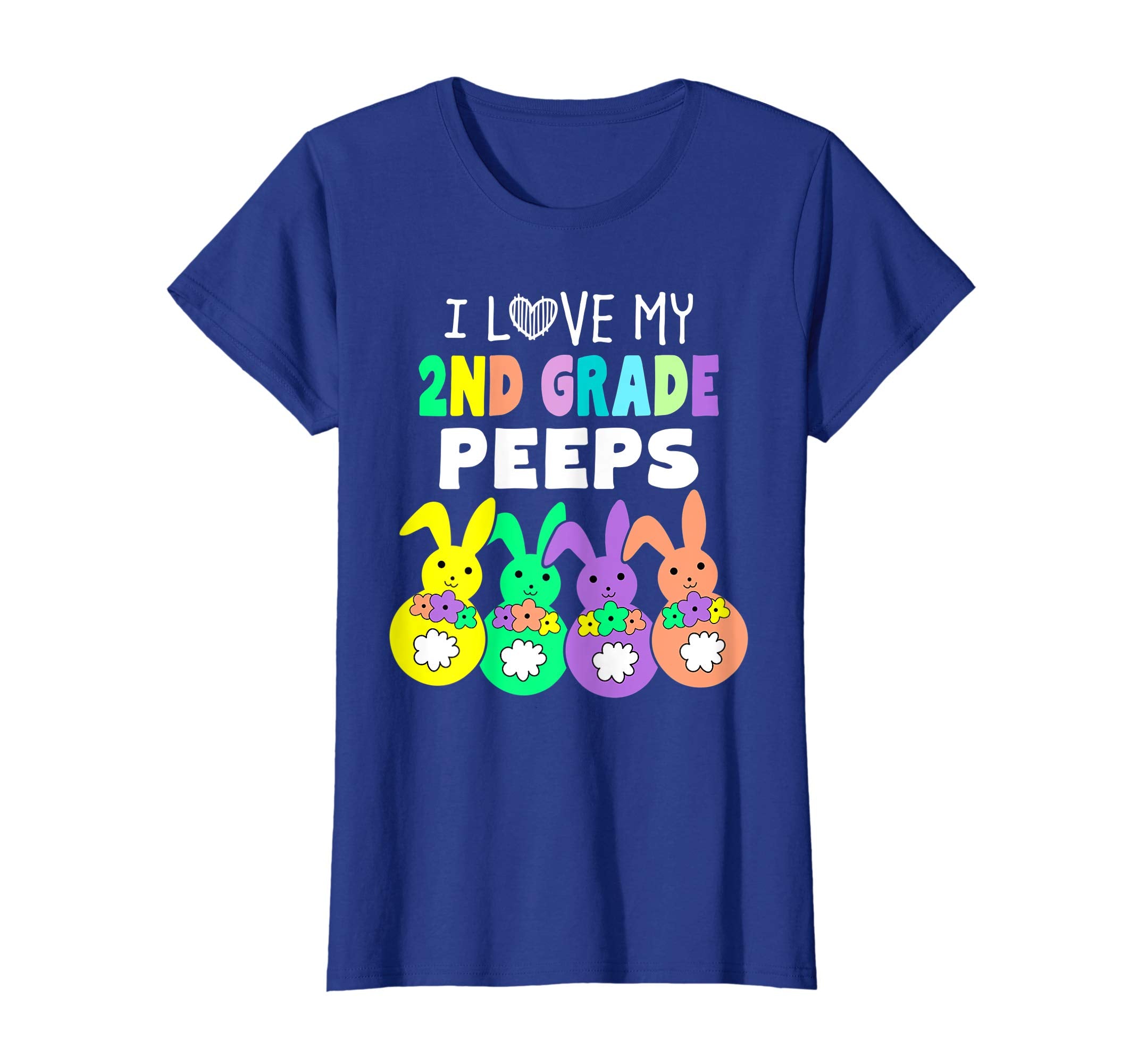 I Love My Second 2nd Grade Peeps Happy Easter Teacher Shirt