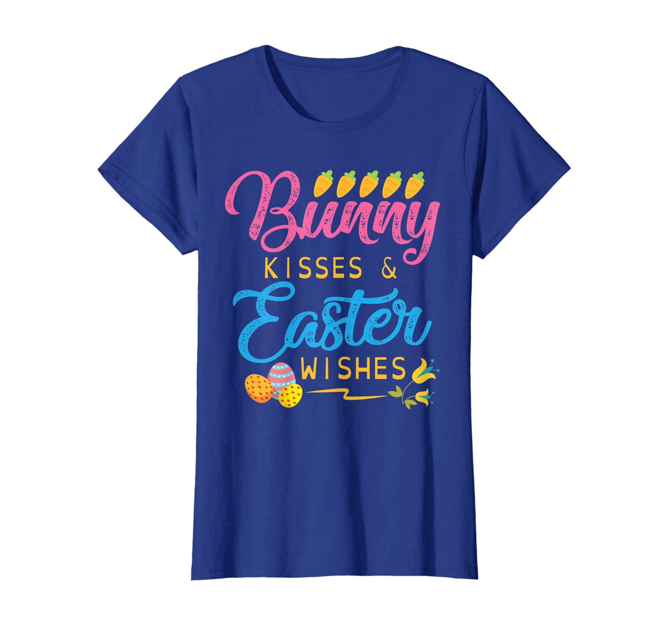 Carrot Easter Eggs Bunny Kisses &amp; Easter Wishes Flower Shirt