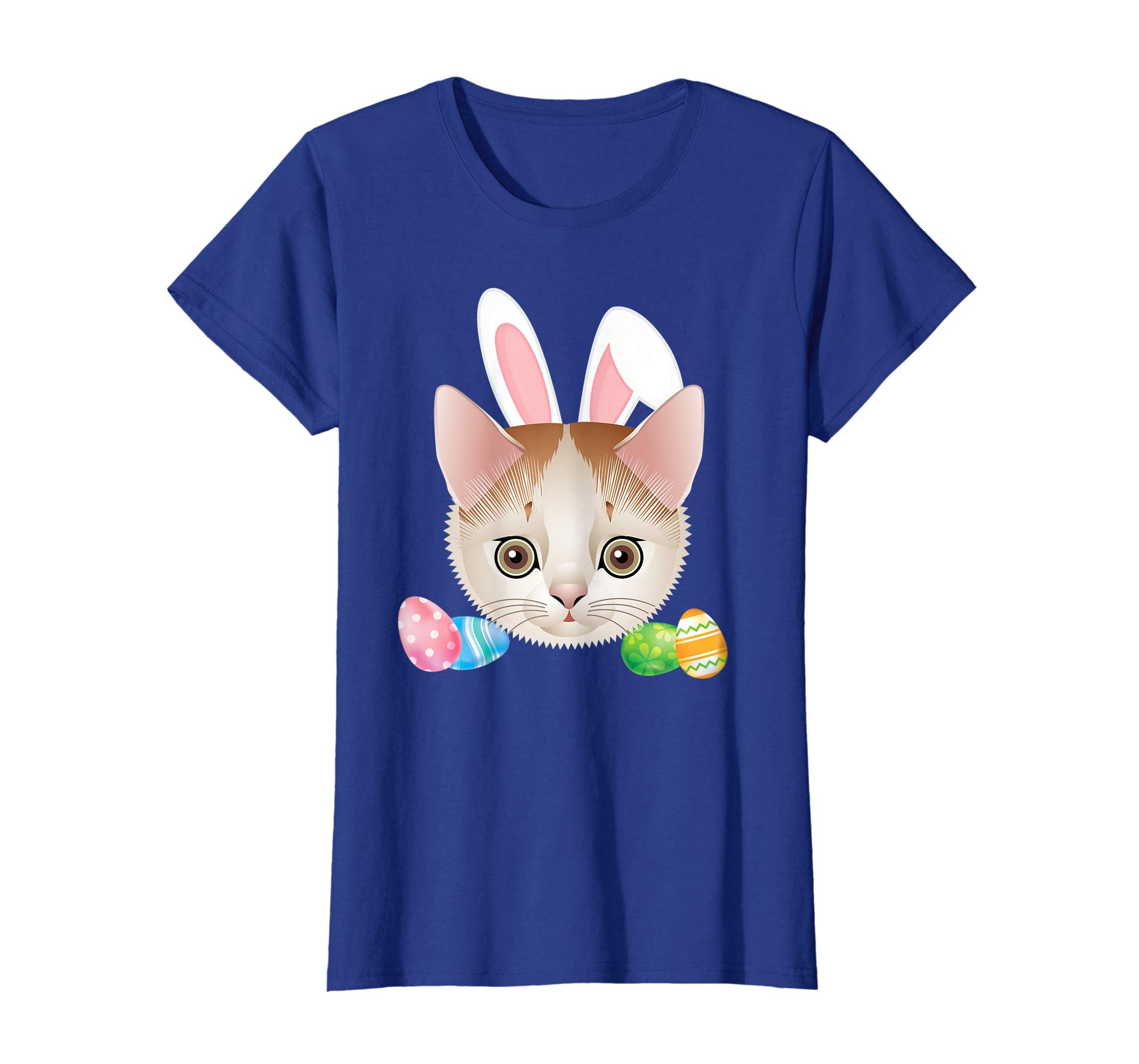 Cute Bunny Cat Face Easter Day Kitten Lovers T-Shirt Egg
