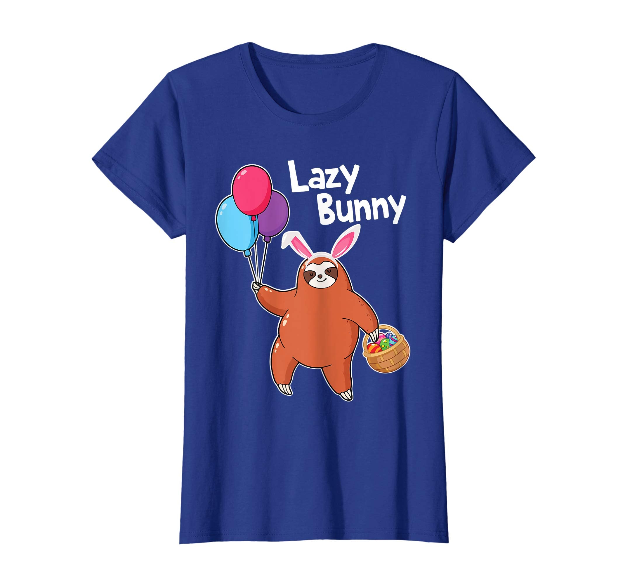 Sloth Playing Balloons Easter Eggs Happy Shirt Lazy Bunny